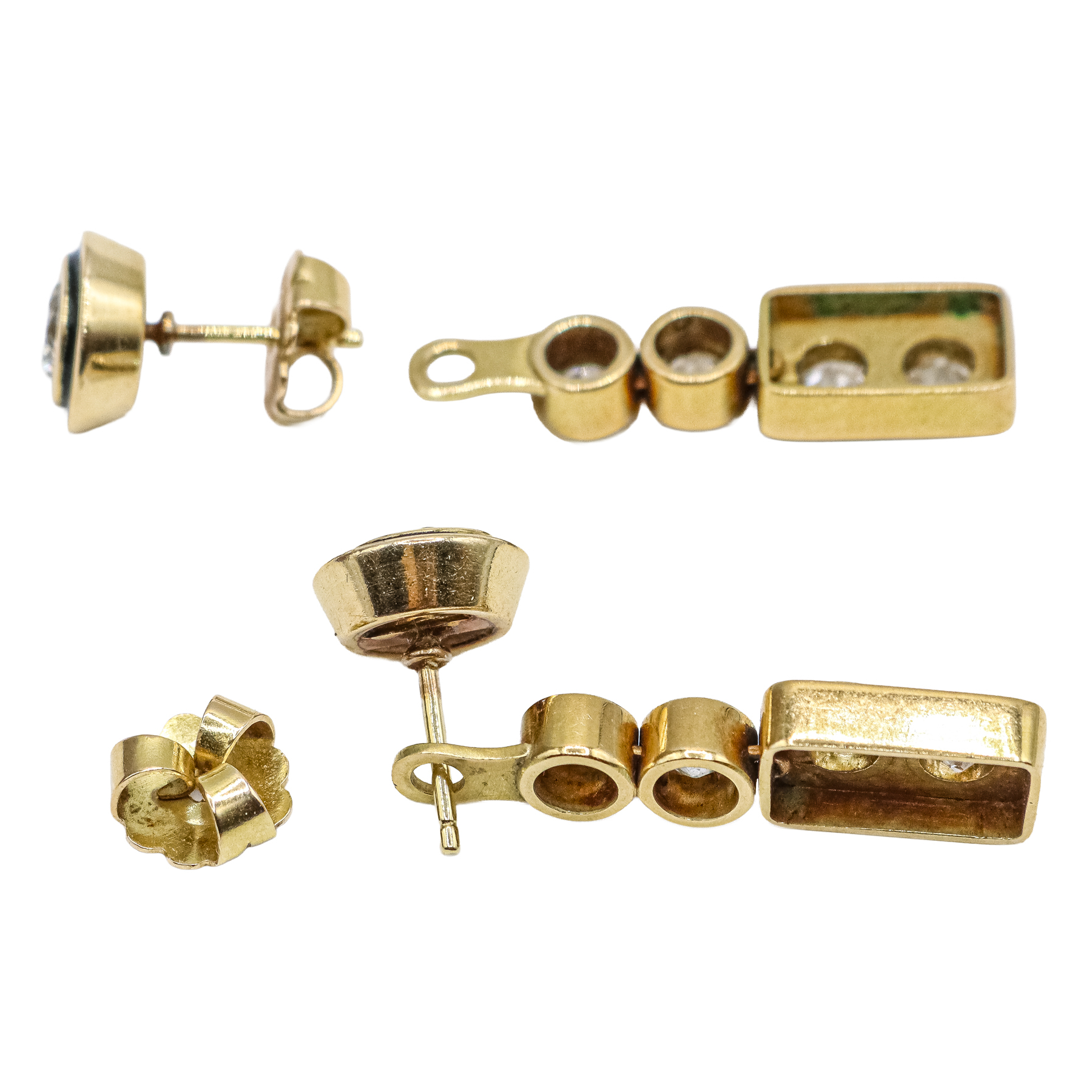 PENDIENTES DESMONTABLES CON BRILLANTES