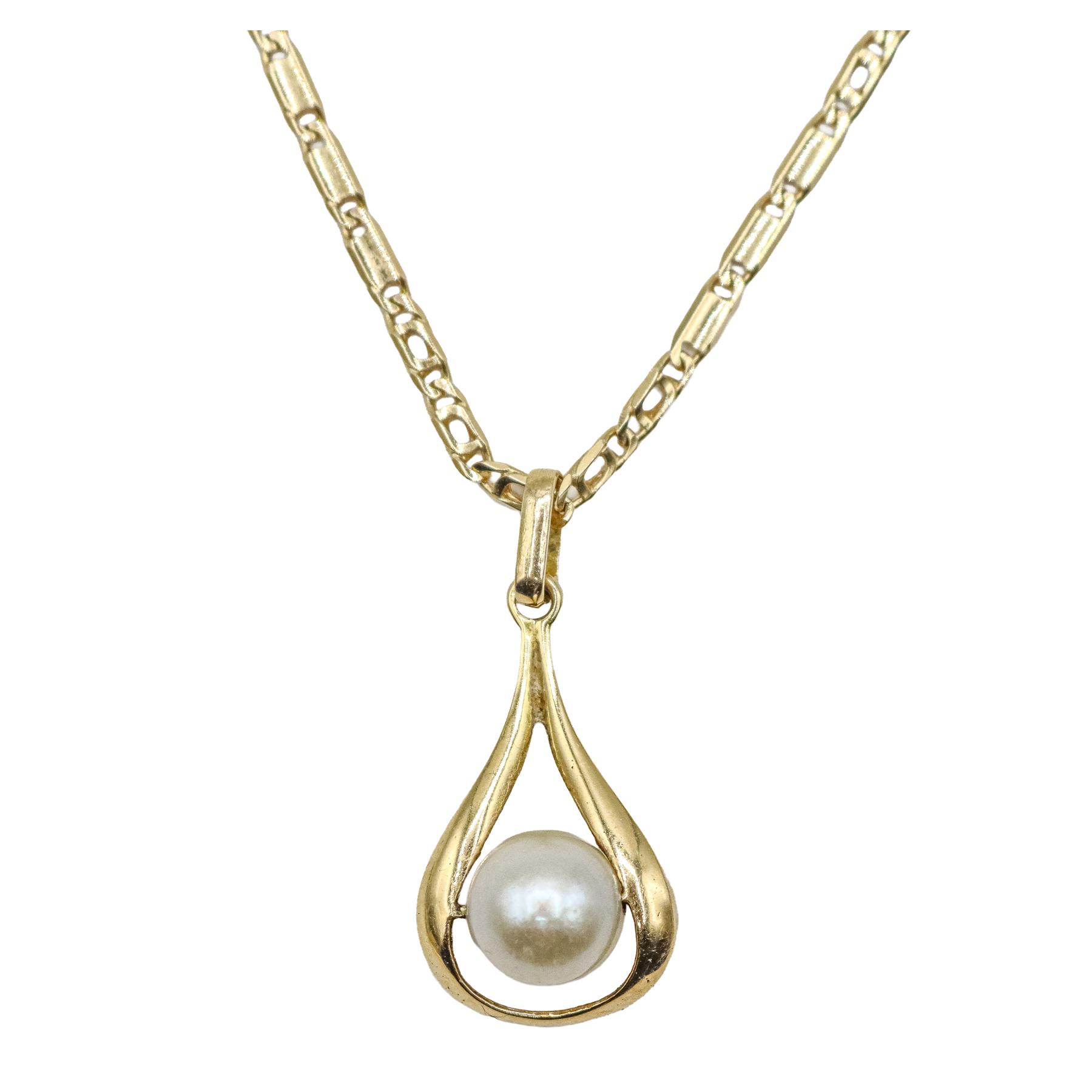 COLGANTE CON PERLA Y CADENA