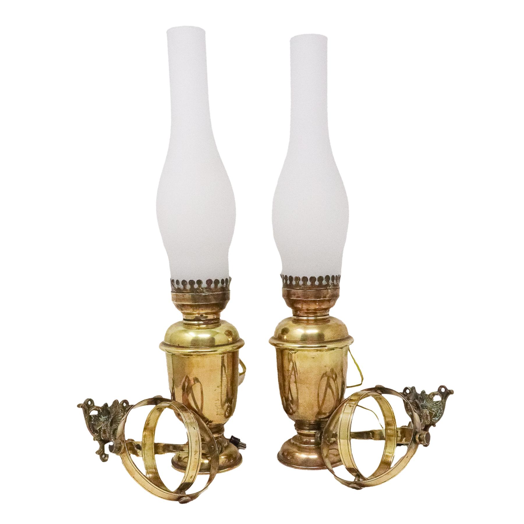 PAREJA DE APLIQUES DE BARCO DE MEDIADOS DEL S.XX