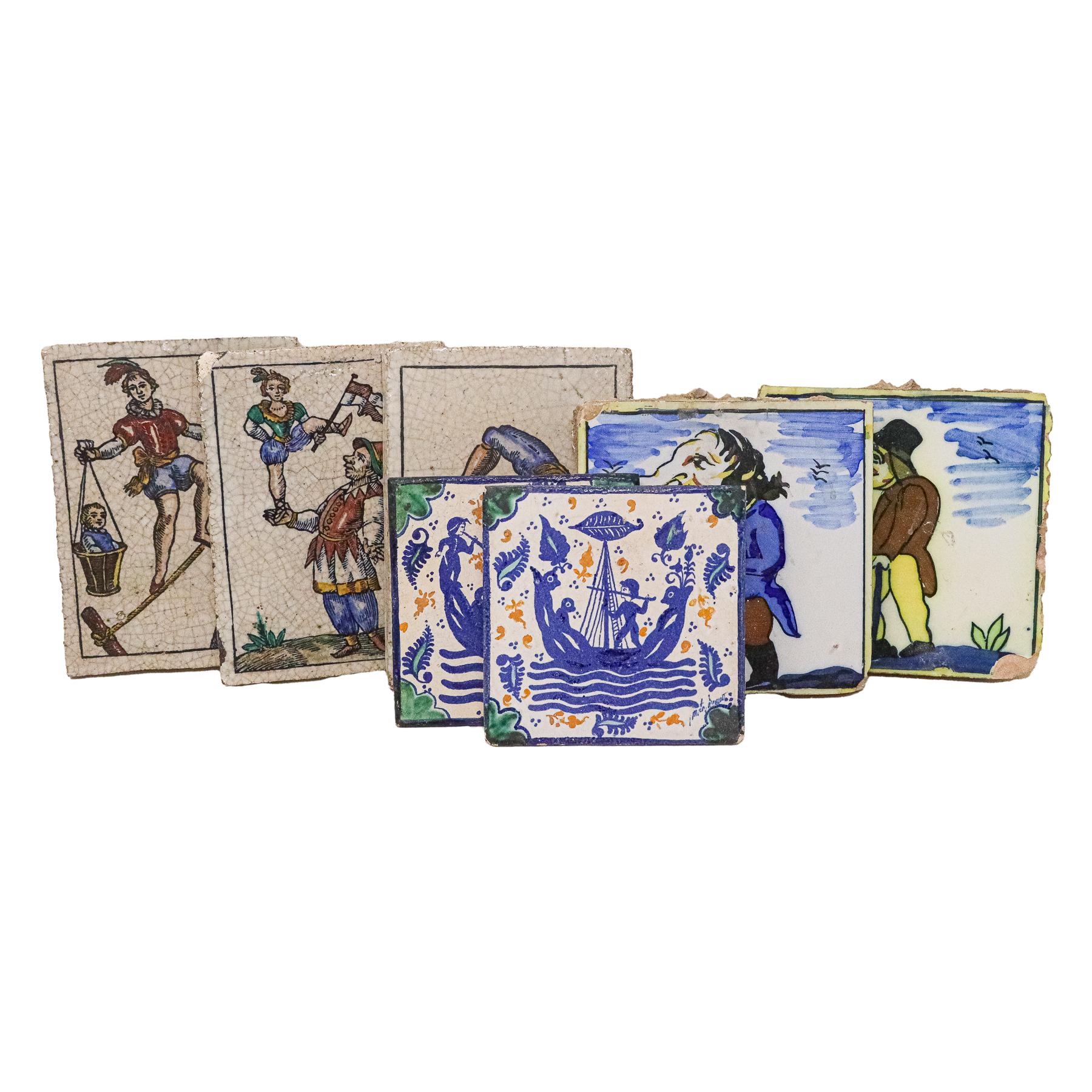 SEIS BALDOSAS DECORATIVAS DE LA SEGUNDA MITAD DEL S.XX