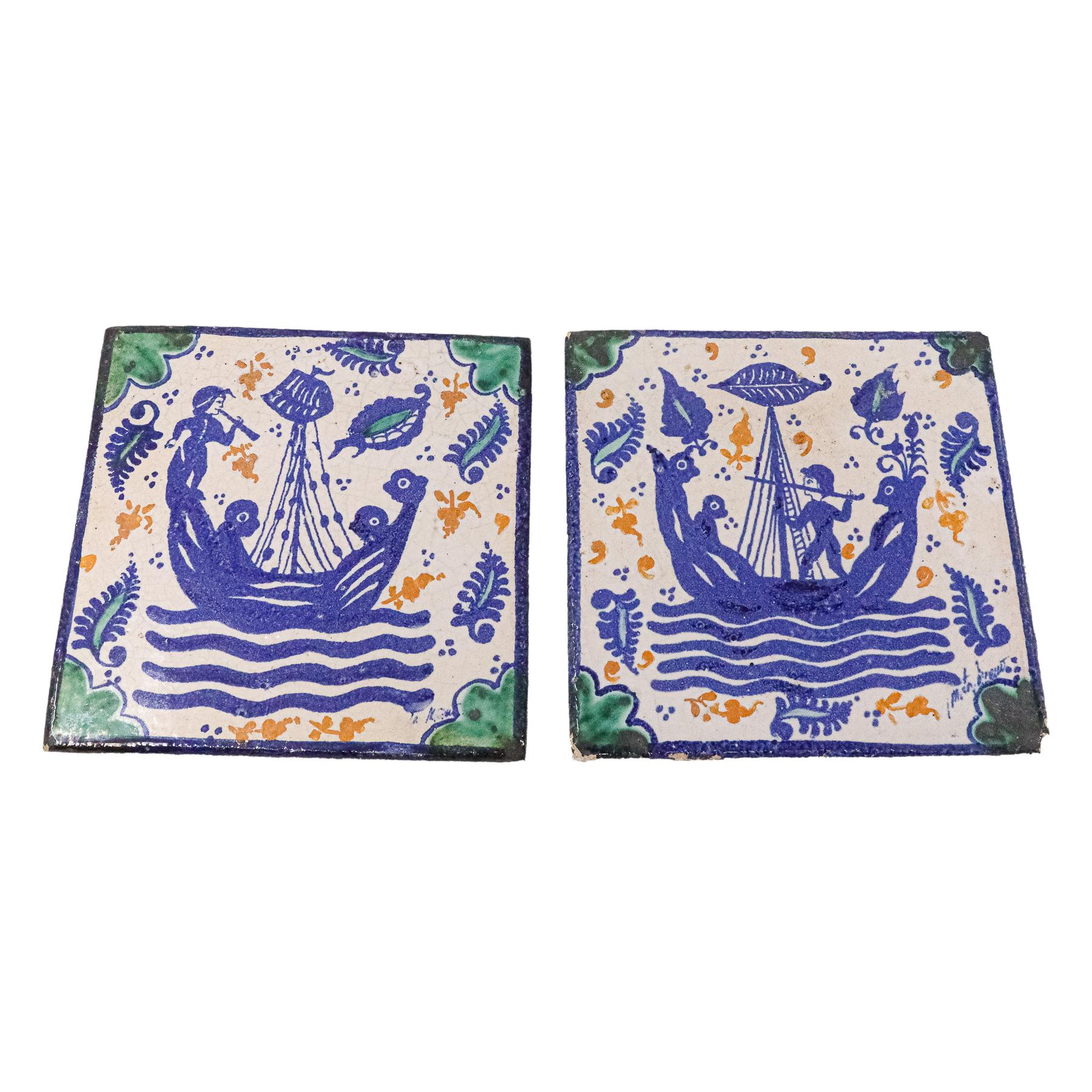 SEIS BALDOSAS DECORATIVAS DE LA SEGUNDA MITAD DEL S.XX