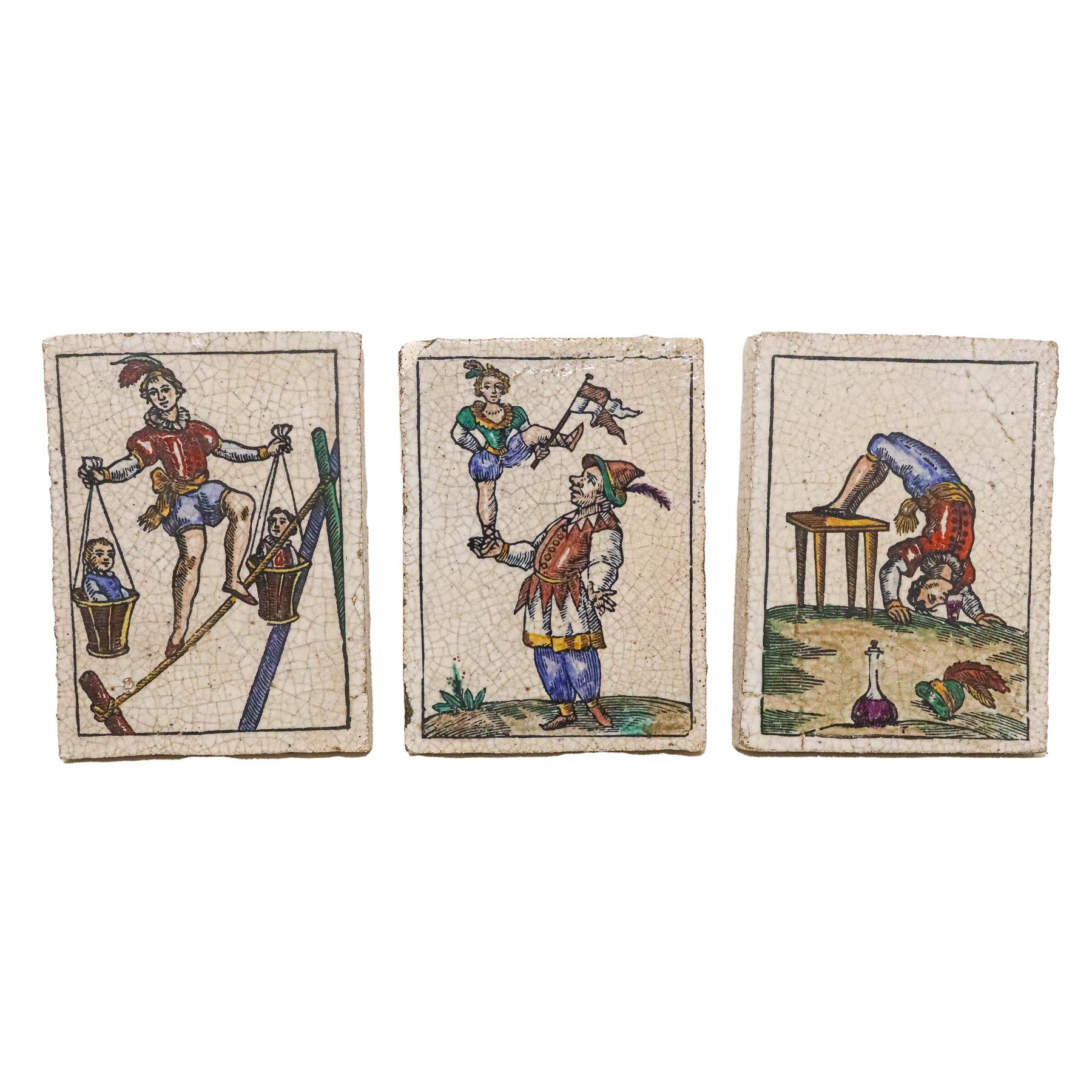 SEIS BALDOSAS DECORATIVAS DE LA SEGUNDA MITAD DEL S.XX