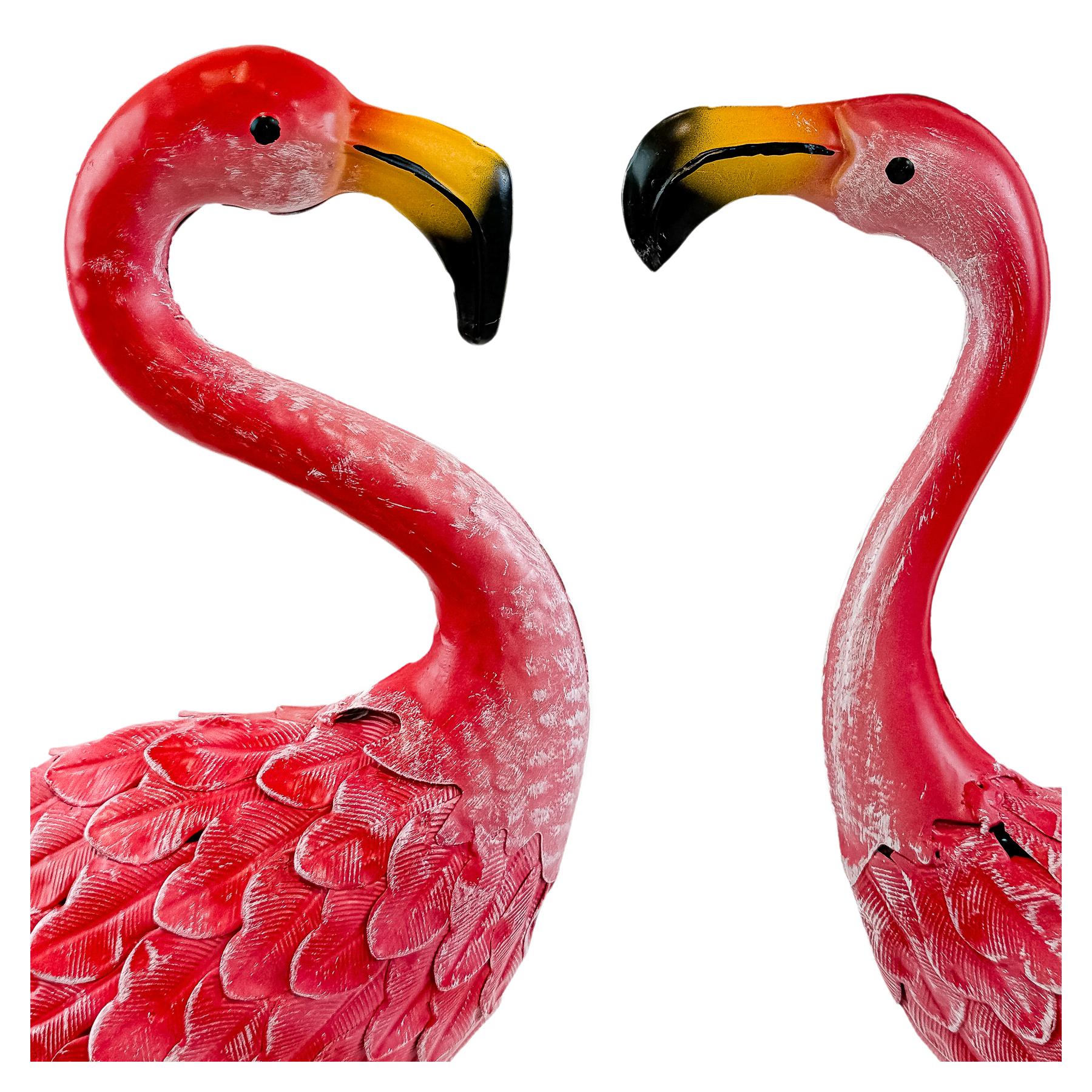PAREJA DE FLAMENCOS DECORATIVOS