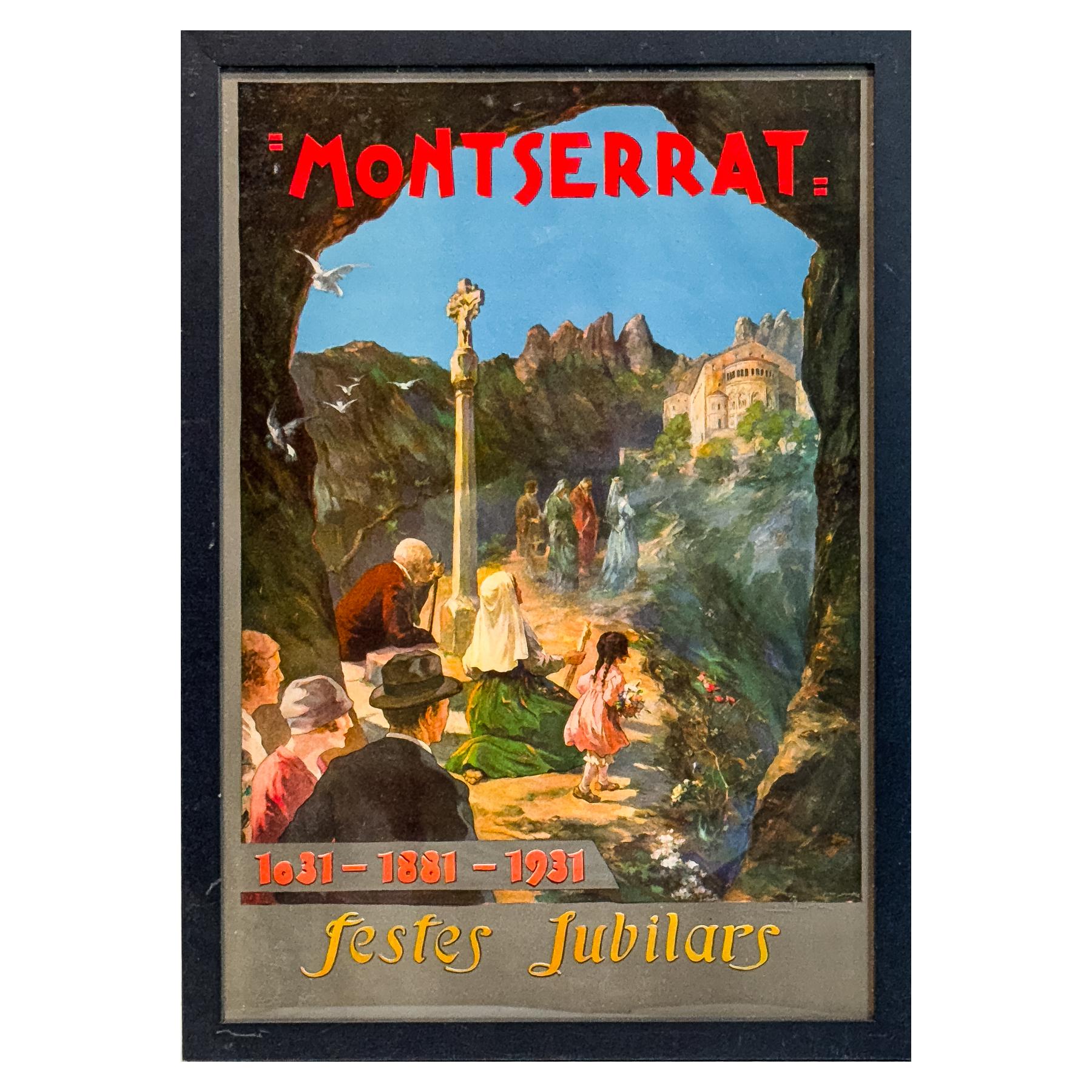 CARTEL ENMARCADO DE MONTSERRAT
