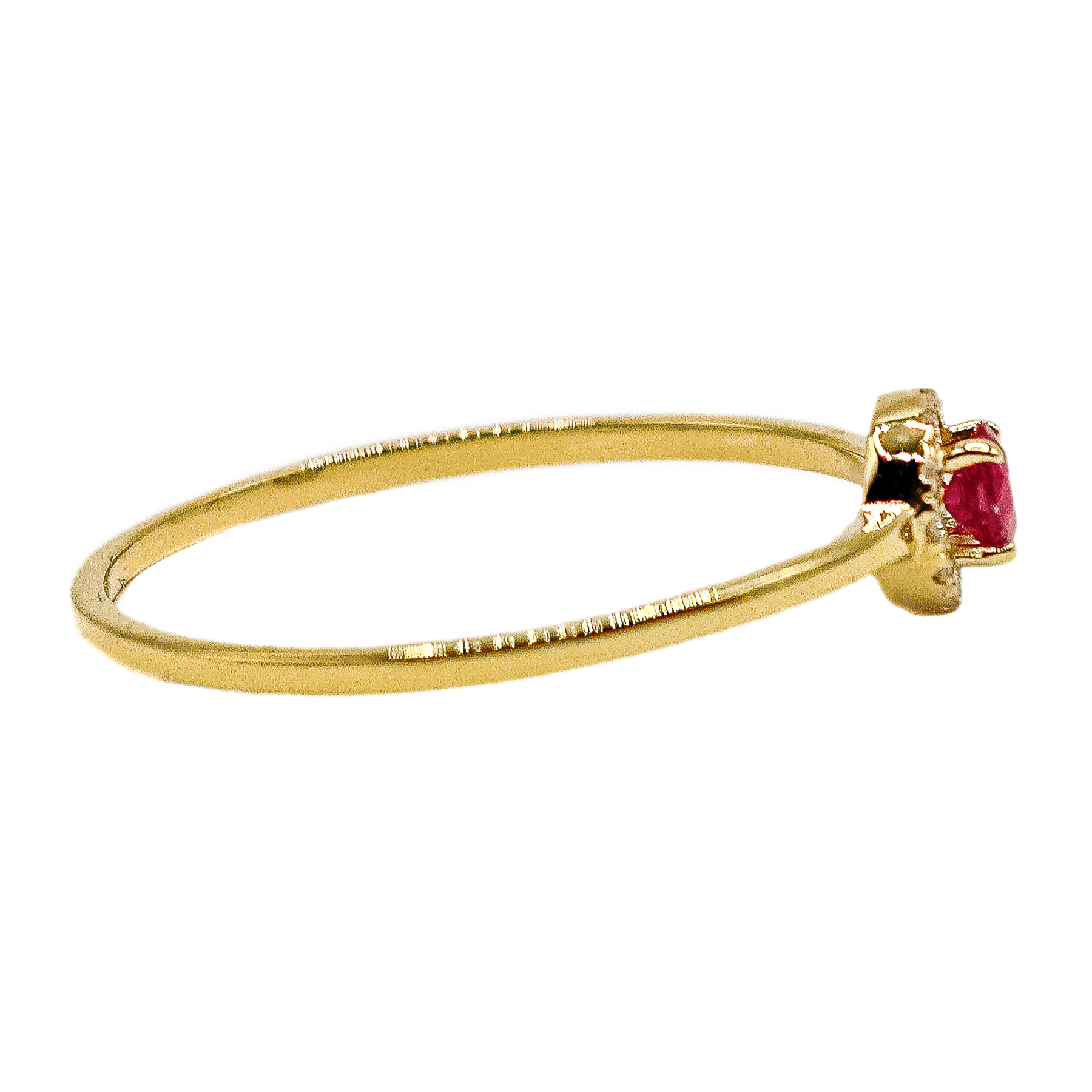 ANILLO ROSETÓN DE BRILLANTES Y RUBÍ