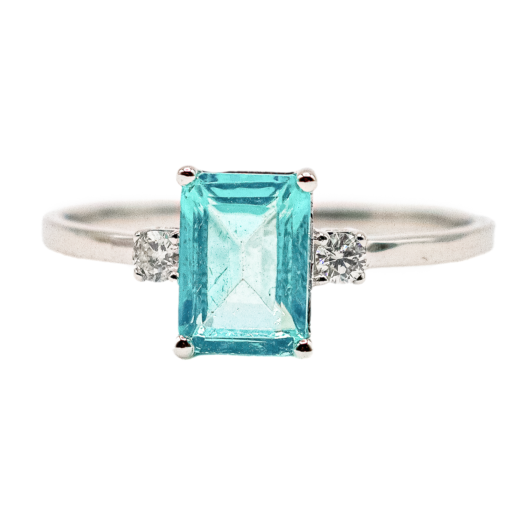 ANILLO CUARZO PARAIBA Y BRILLANTES