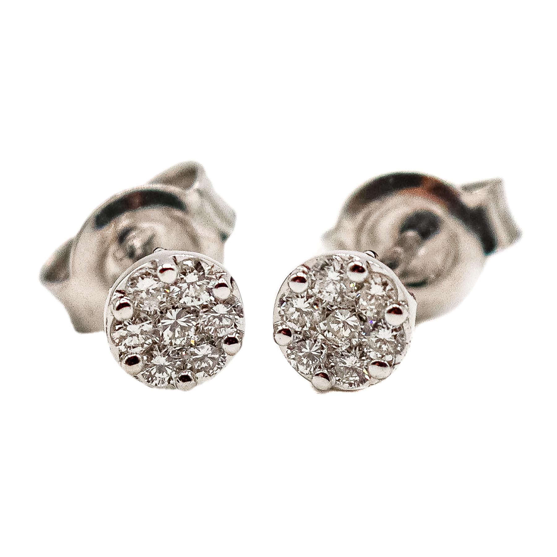 PENDIENTES ROSETÓN CON BRILLANTES