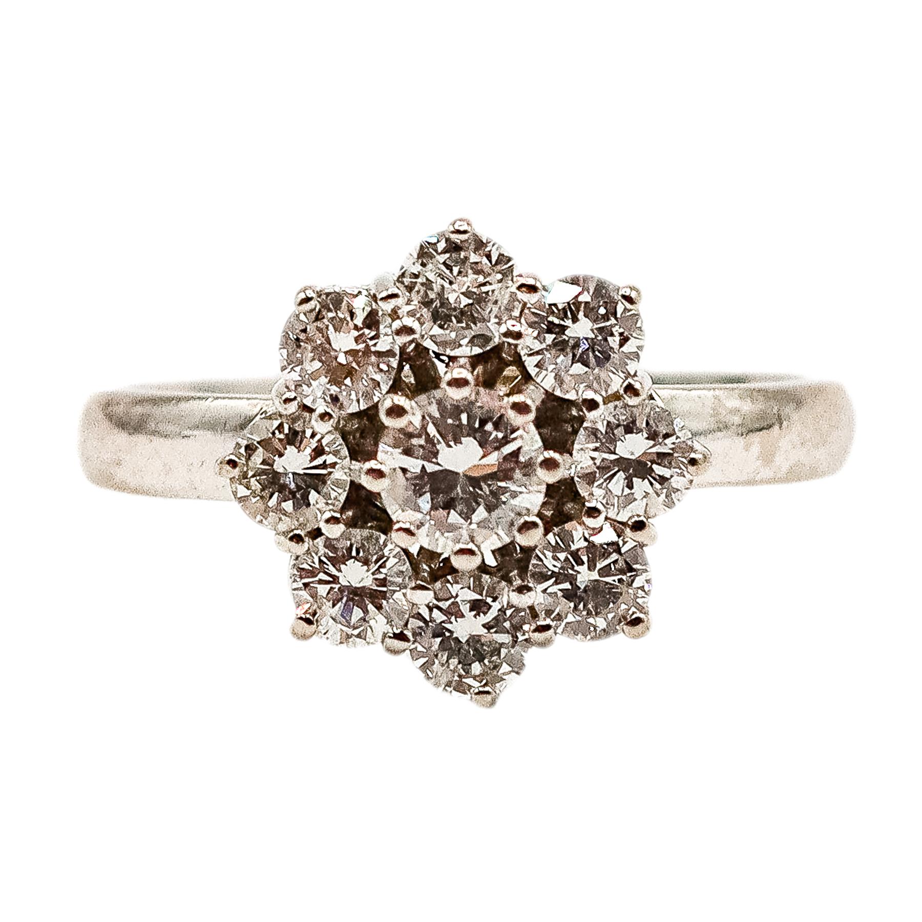ANILLO ROSETÓN CON BRILLANTES