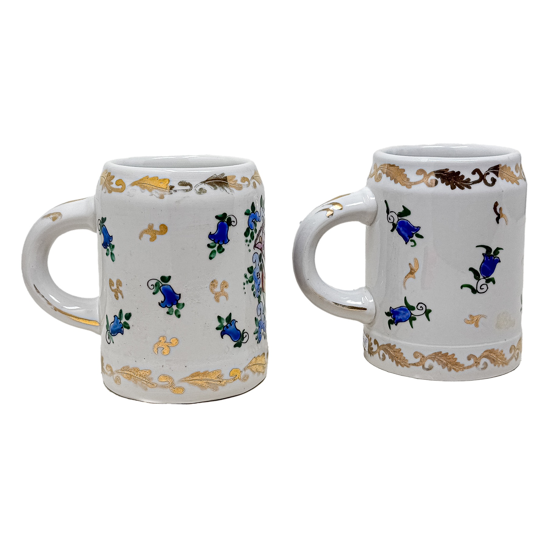 PAREJA DE JARRAS DE CERÁMICA ESMALTADA CIRERA