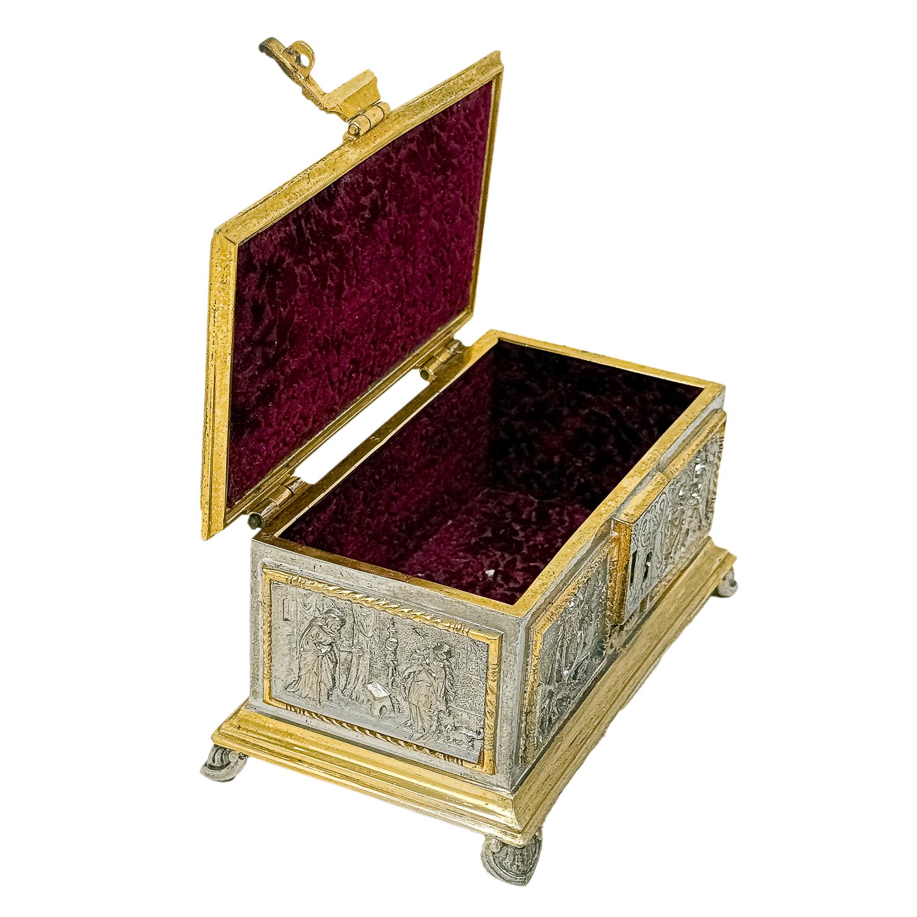 CAJA JOYERO FRANCESA DE MEDIADOS DEL S.XX