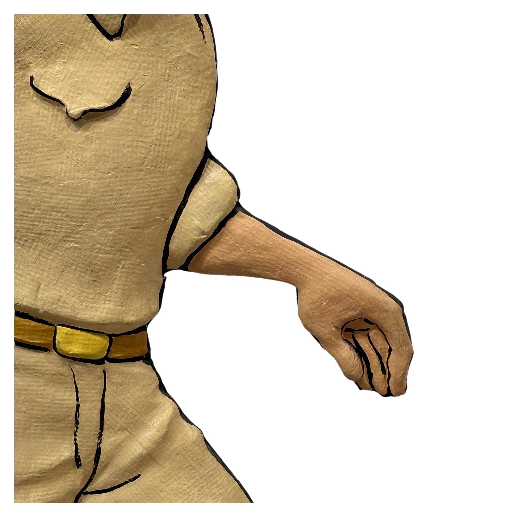 SILUETA  DE TINTIN Y MILU DE MEDIADOS DE SIGLO XX 