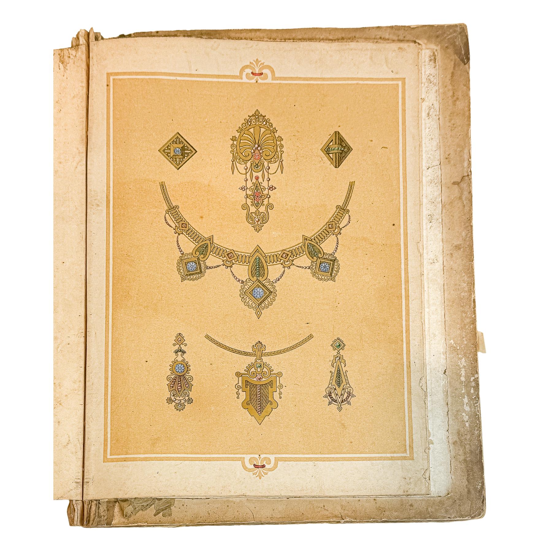 LÁMINAS DE JOYERIA ANTIGUA DE 1882
