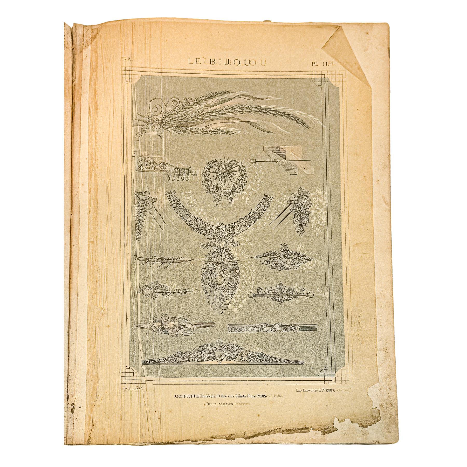 LÁMINAS DE JOYERIA ANTIGUA DE 1882
