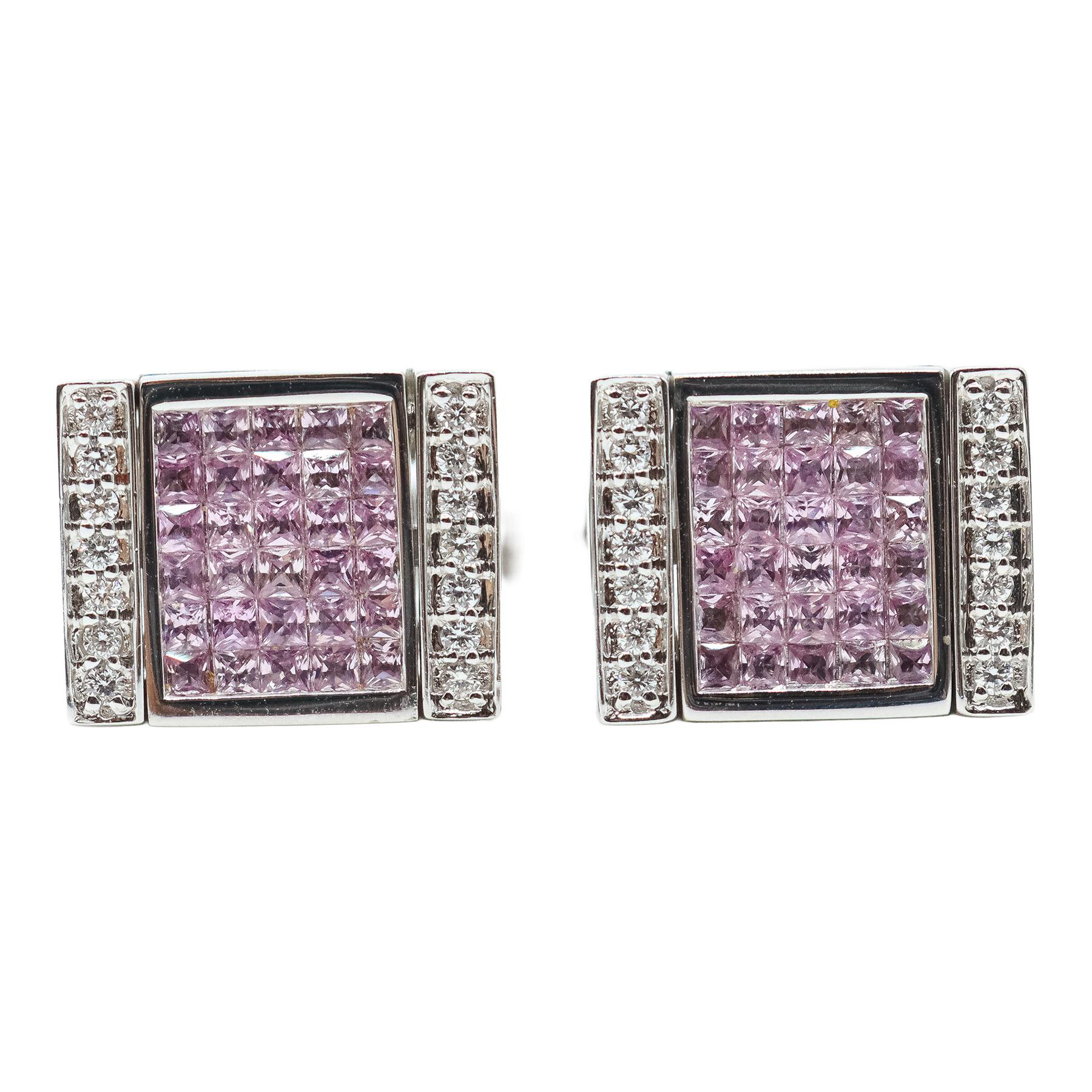 GEMELOS CON DIAMANTES TALLA PRINCESA