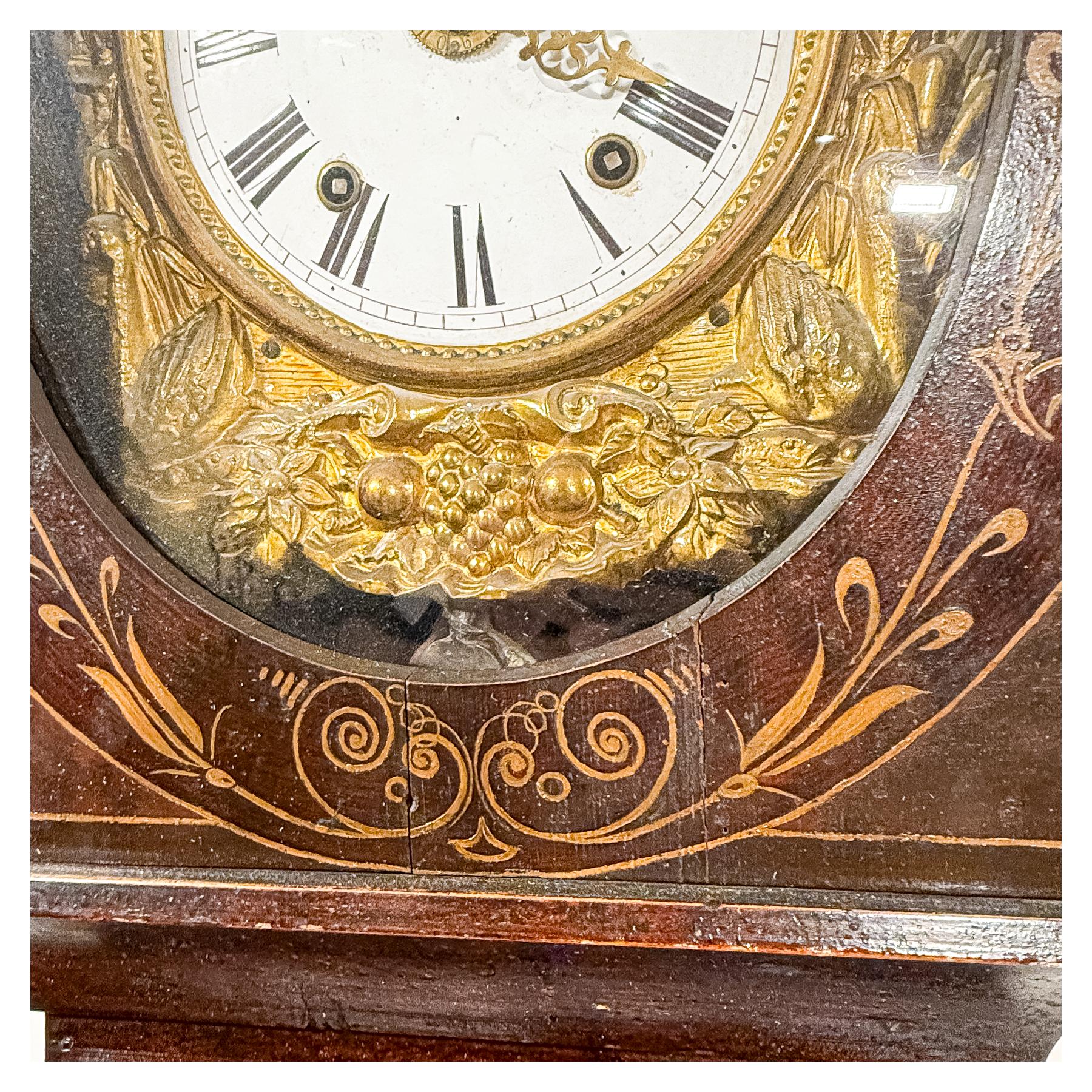 RELOJ DE PIE TIPO MOREZ DEL S.XIX