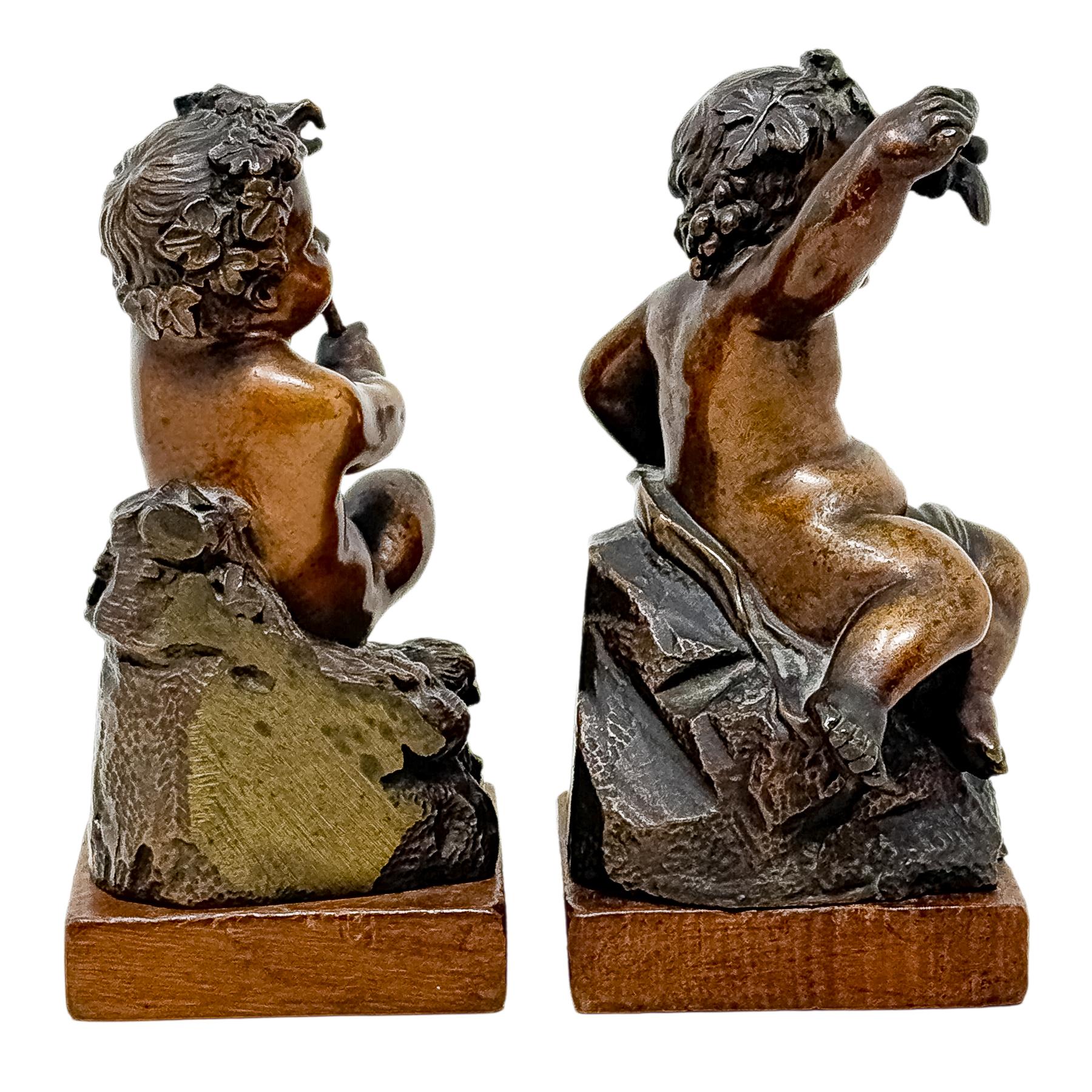 PAREAJA DE APOYA LIBROS EN BRONCE DE PRINCIPIOS DEL S.XX