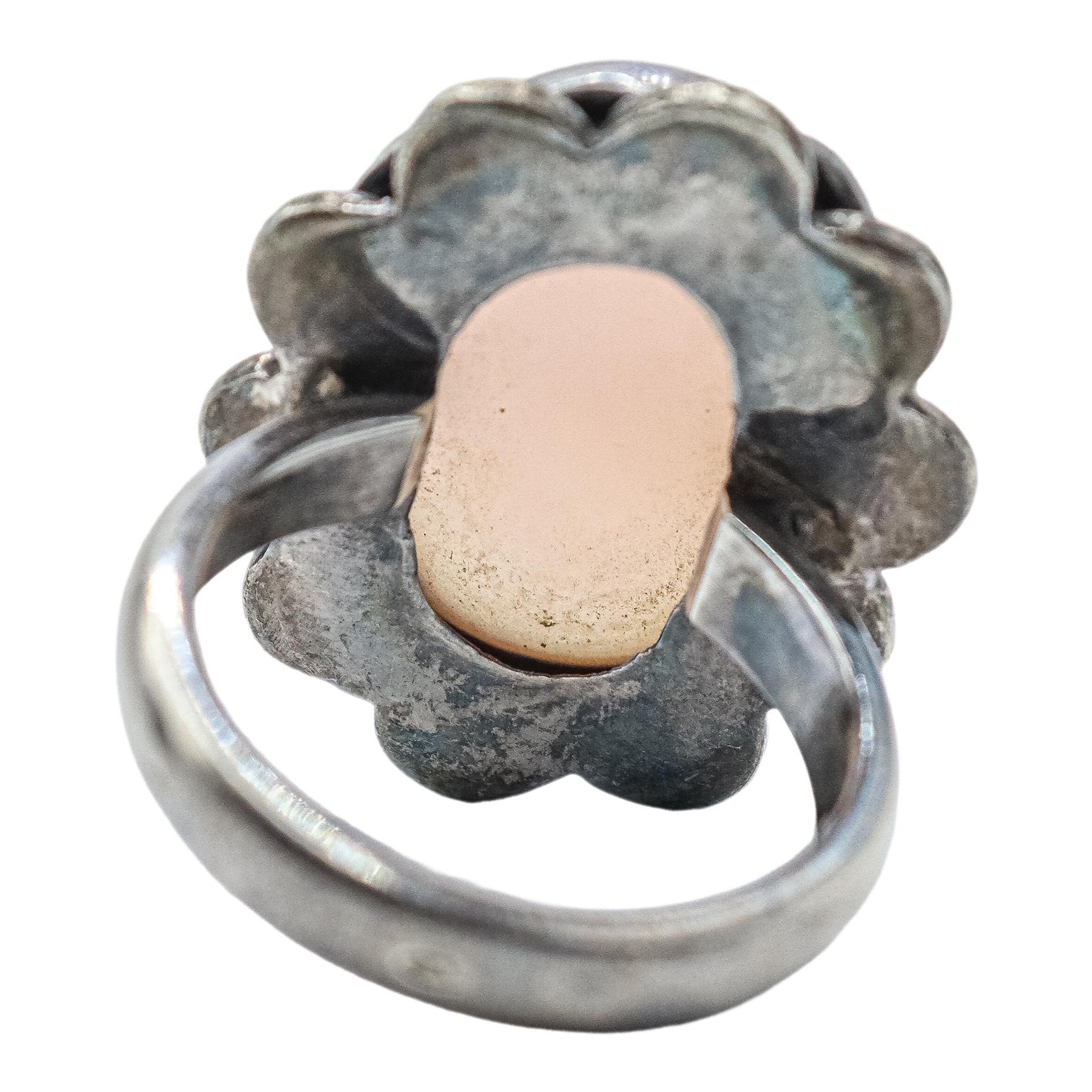 ANILLO CON CUARZO ROSA