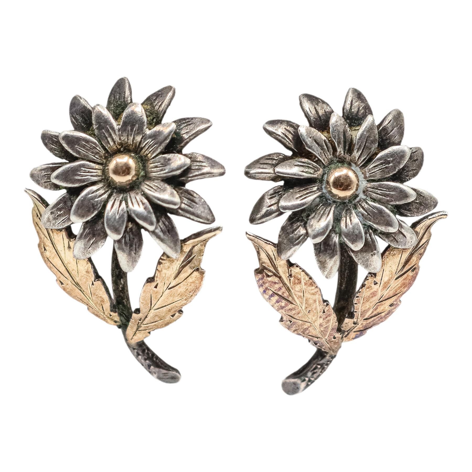 PENDIENTES FLOR DE LOS AÑOS 40