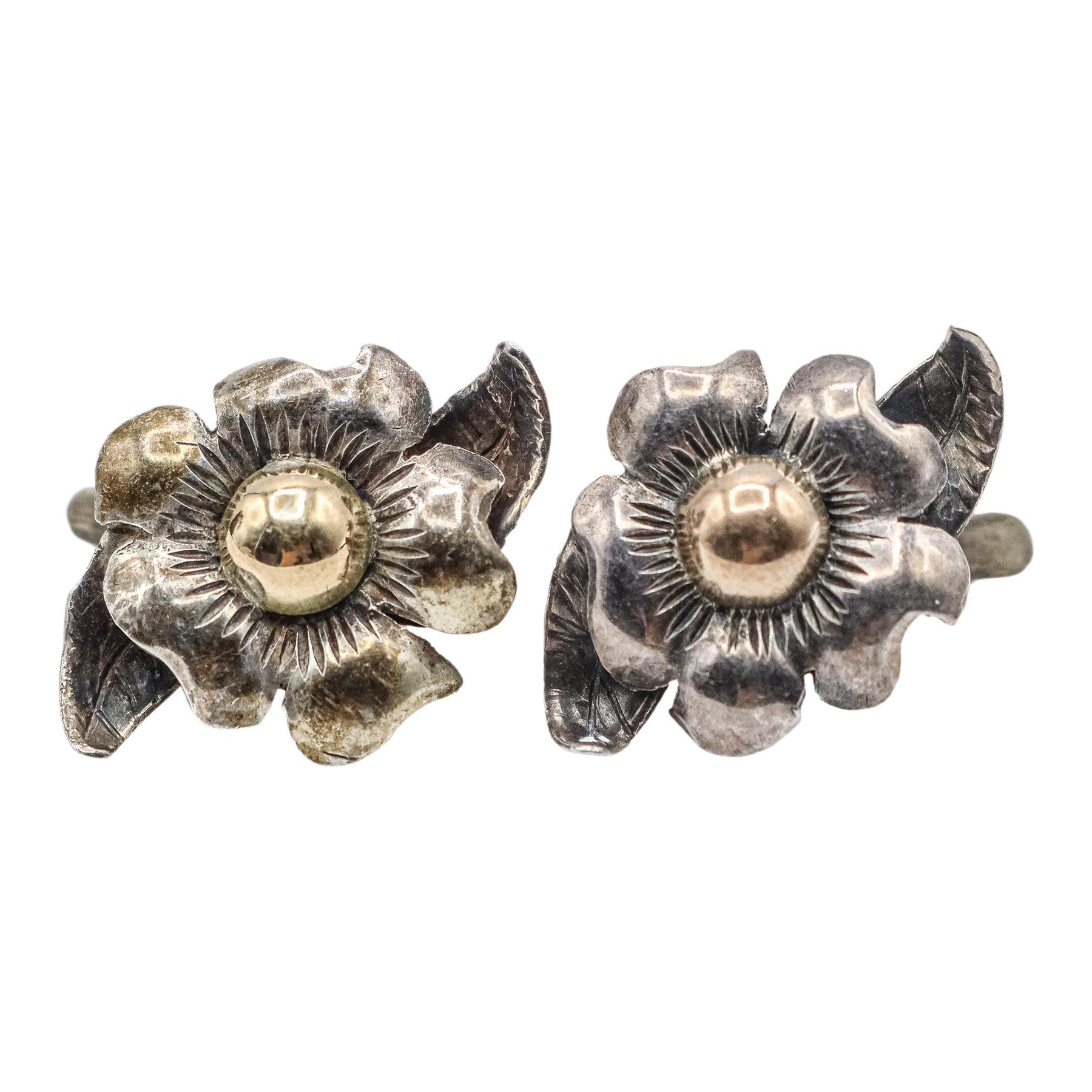 PENDIENTES FLOR Y SORTIJA DE LOS AÑOS 40