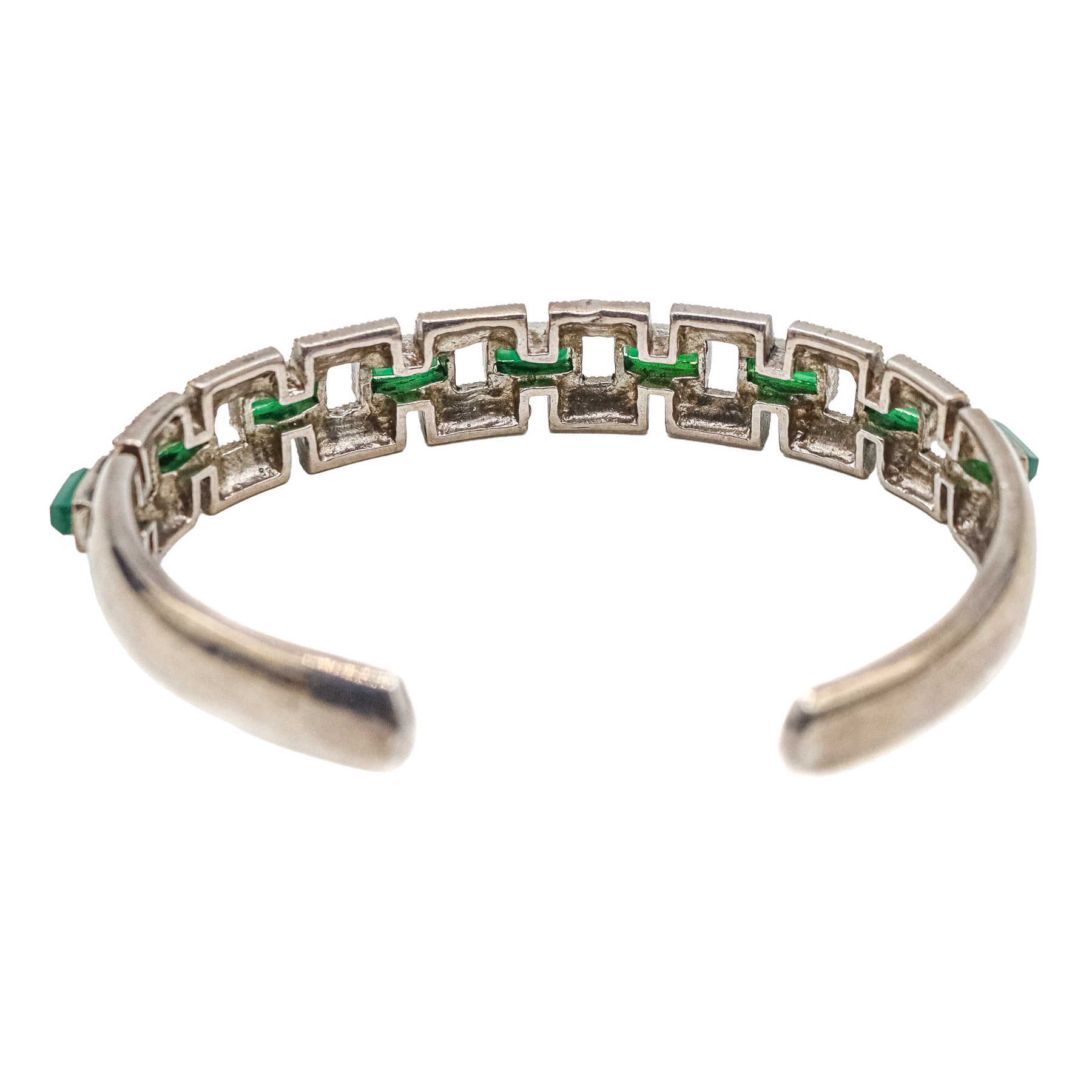 PULSERA ESCLAVA  CON MARQUESITAS Y CRISOPRASAS