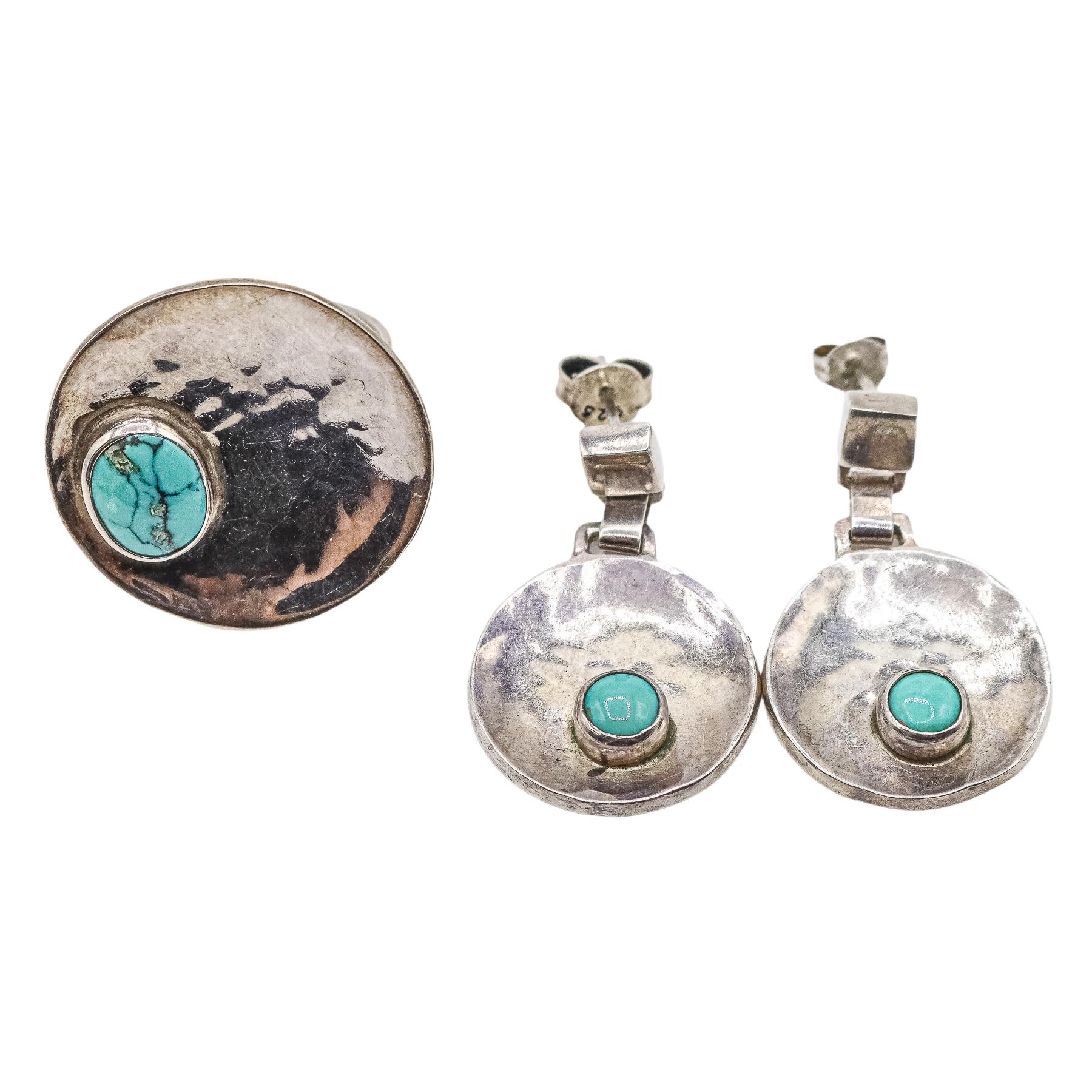 CONJUNTO DE PLATA CON TURQUENITA