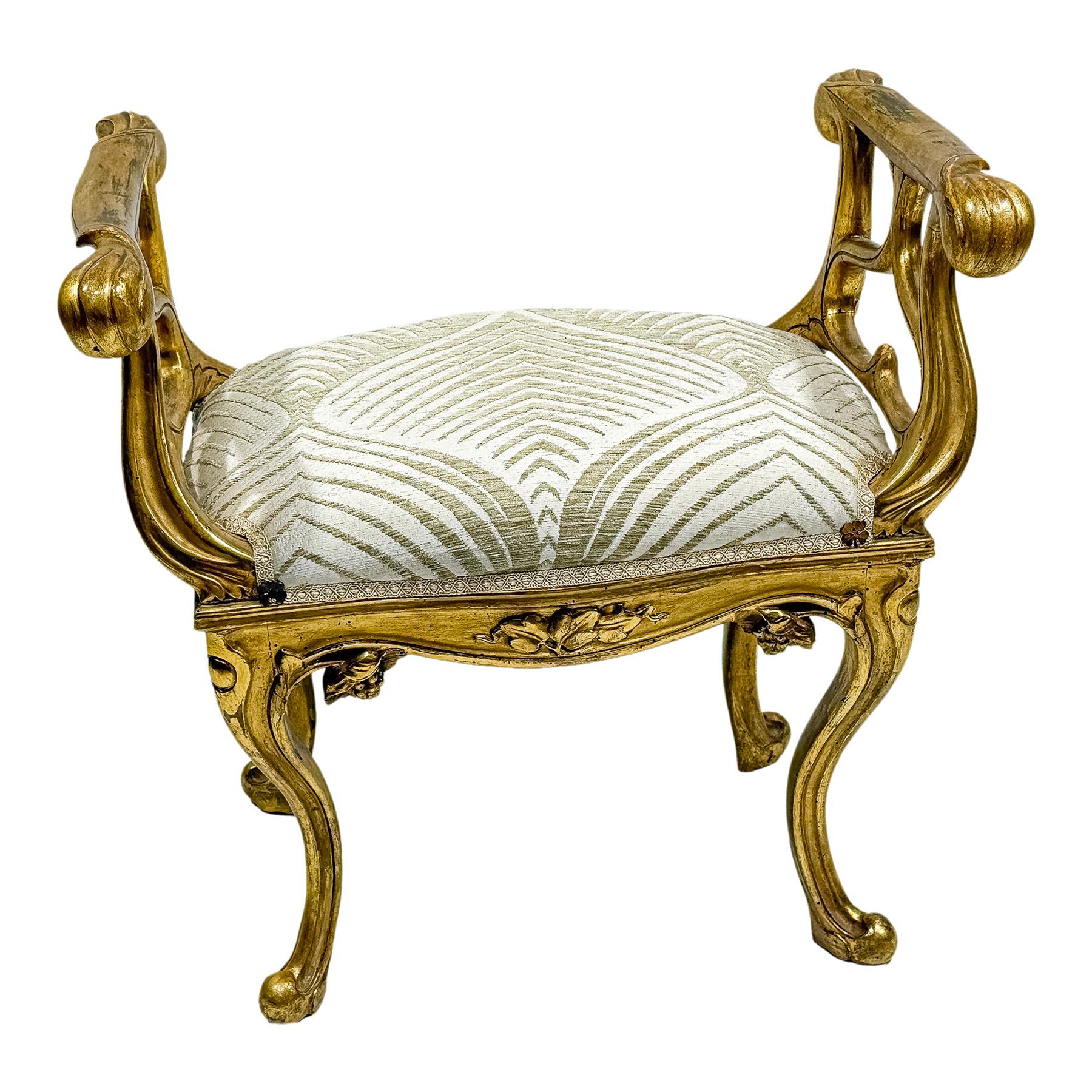 BANQUETA ART NOUVEAU FRANCESA CIRCA 1900
