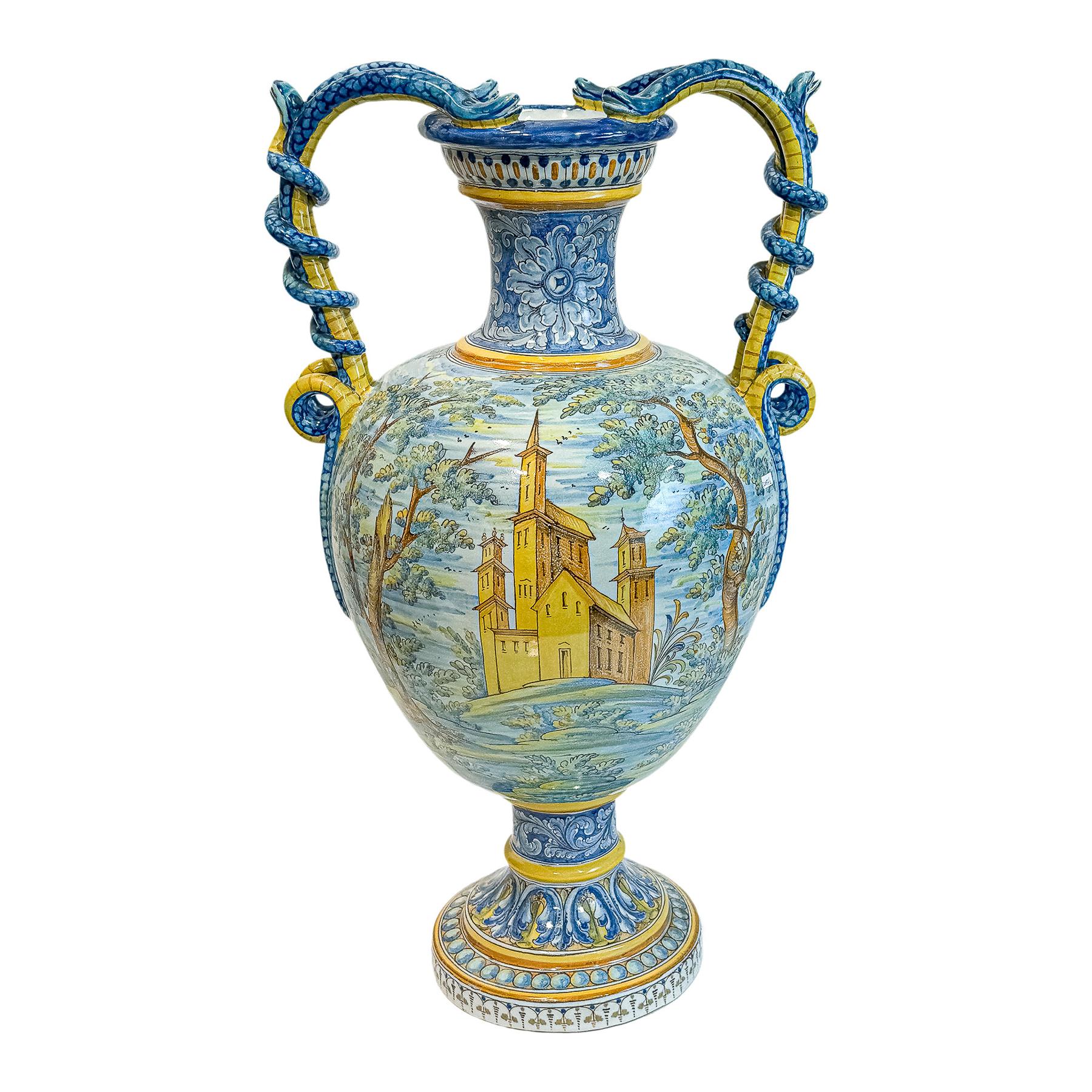 JARRÓN DE CERÁMICA TALAVERA DE MEDIADOS DE SIGLO XX