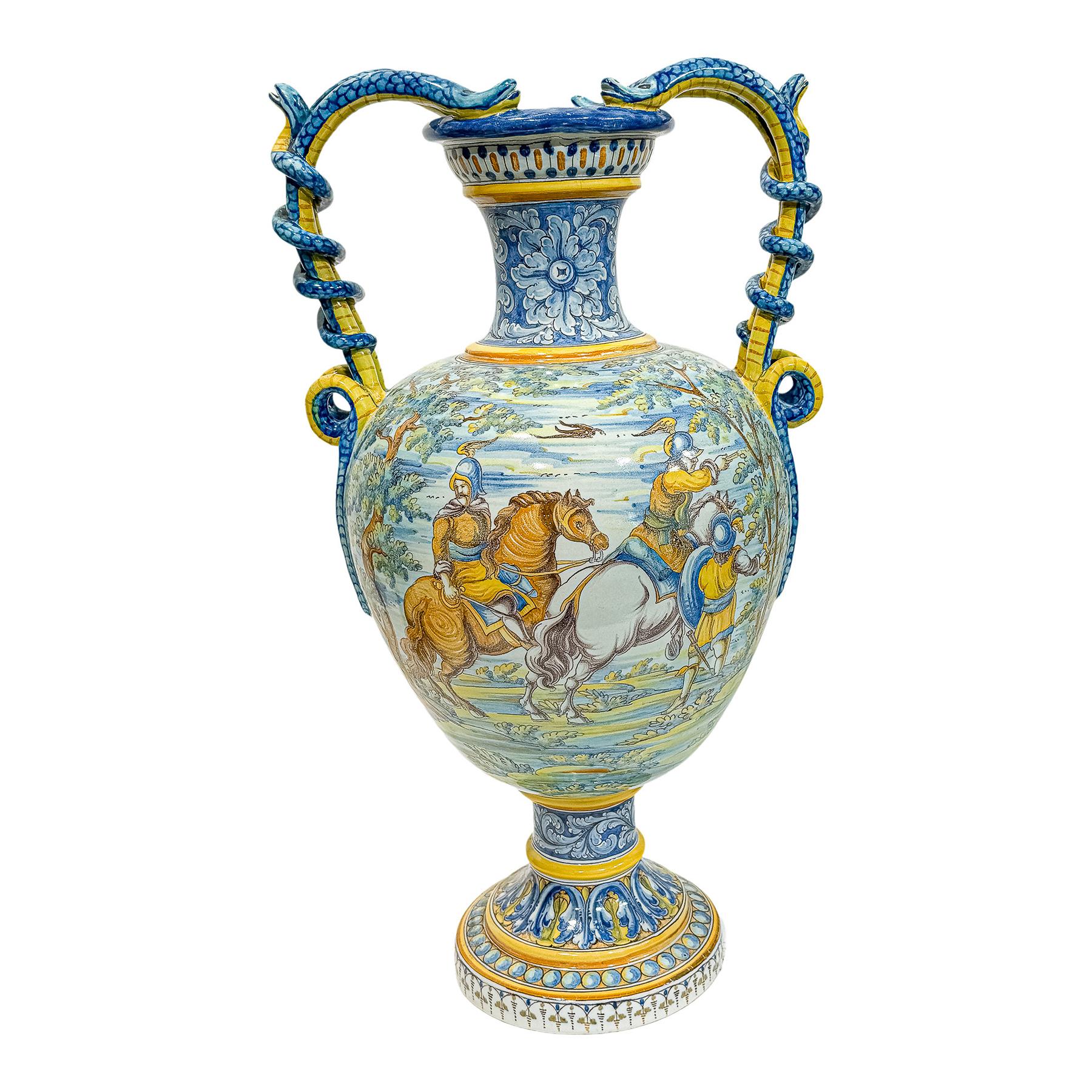 JARRÓN DE CERÁMICA TALAVERA DE MEDIADOS DE SIGLO XX