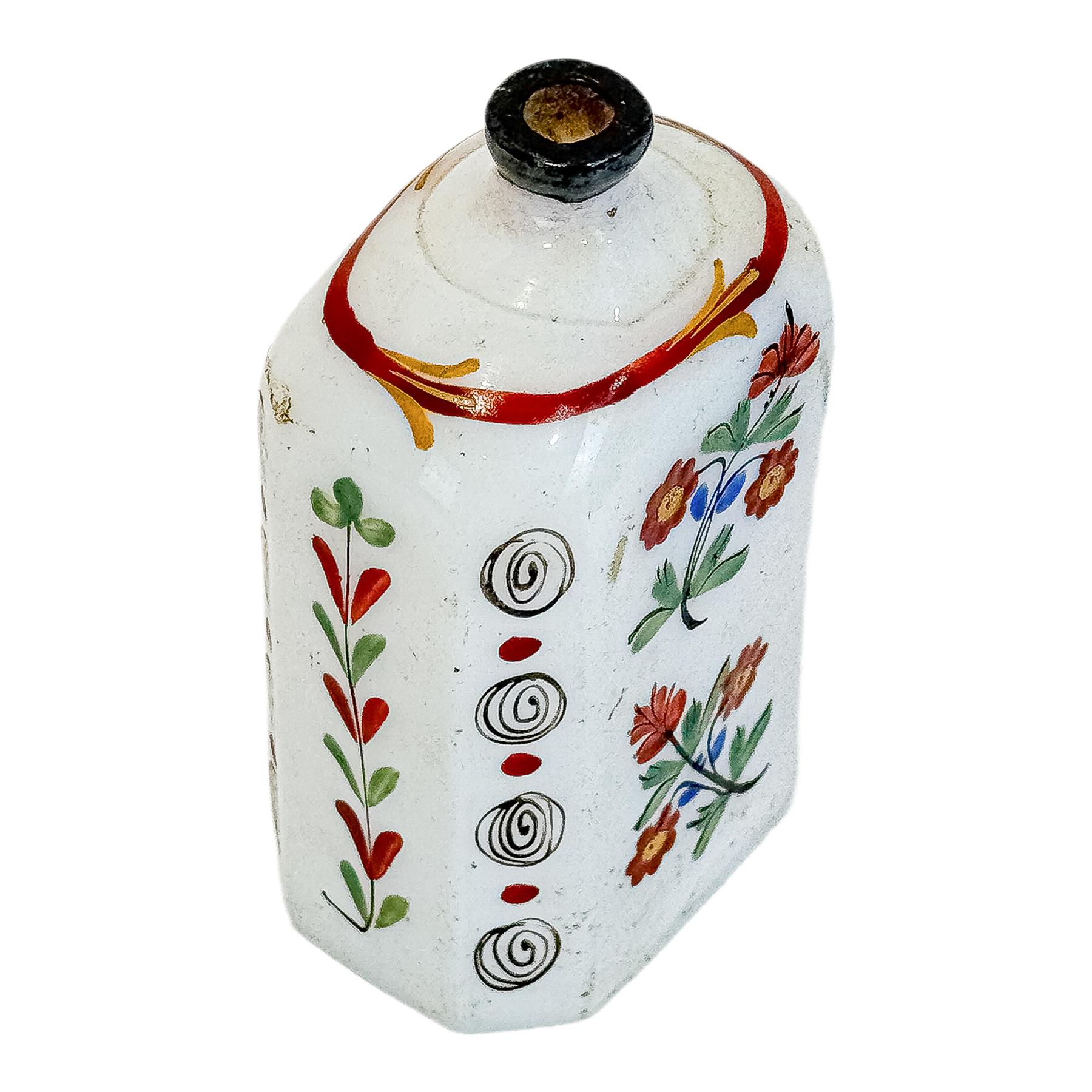 BOTELLA ALEMANA OPALINA DEL S.XIX