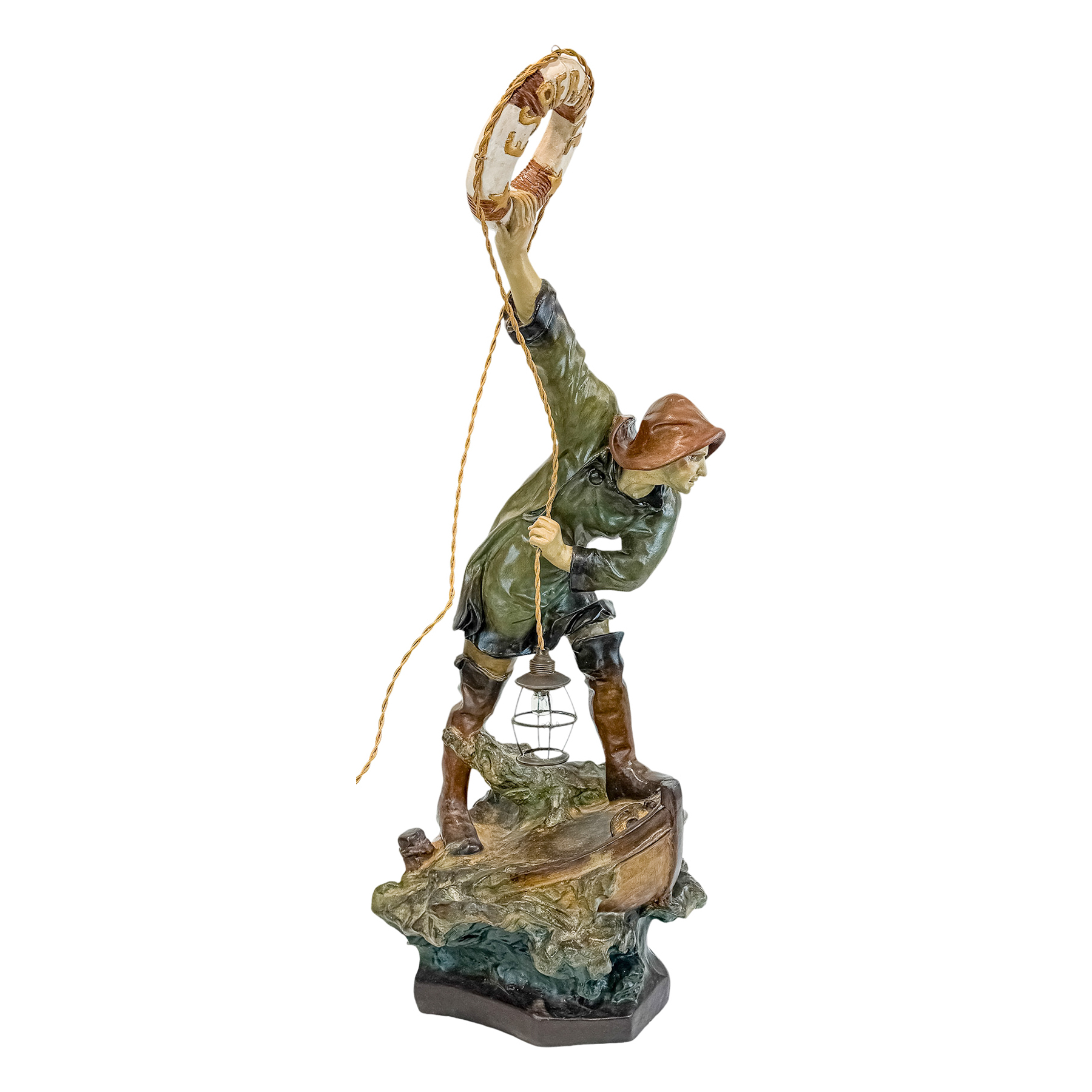 FIGURA EN ESTUCO POLICROMADO DE PRINCIPIOS DE S. XX