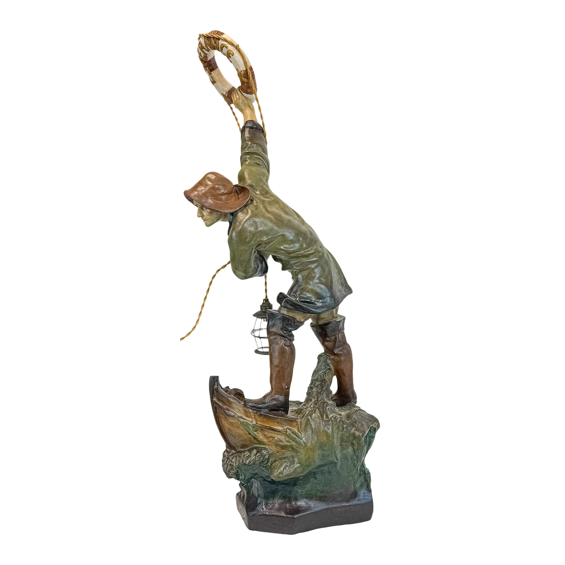 FIGURA EN ESTUCO POLICROMADO DE PRINCIPIOS DE S. XX