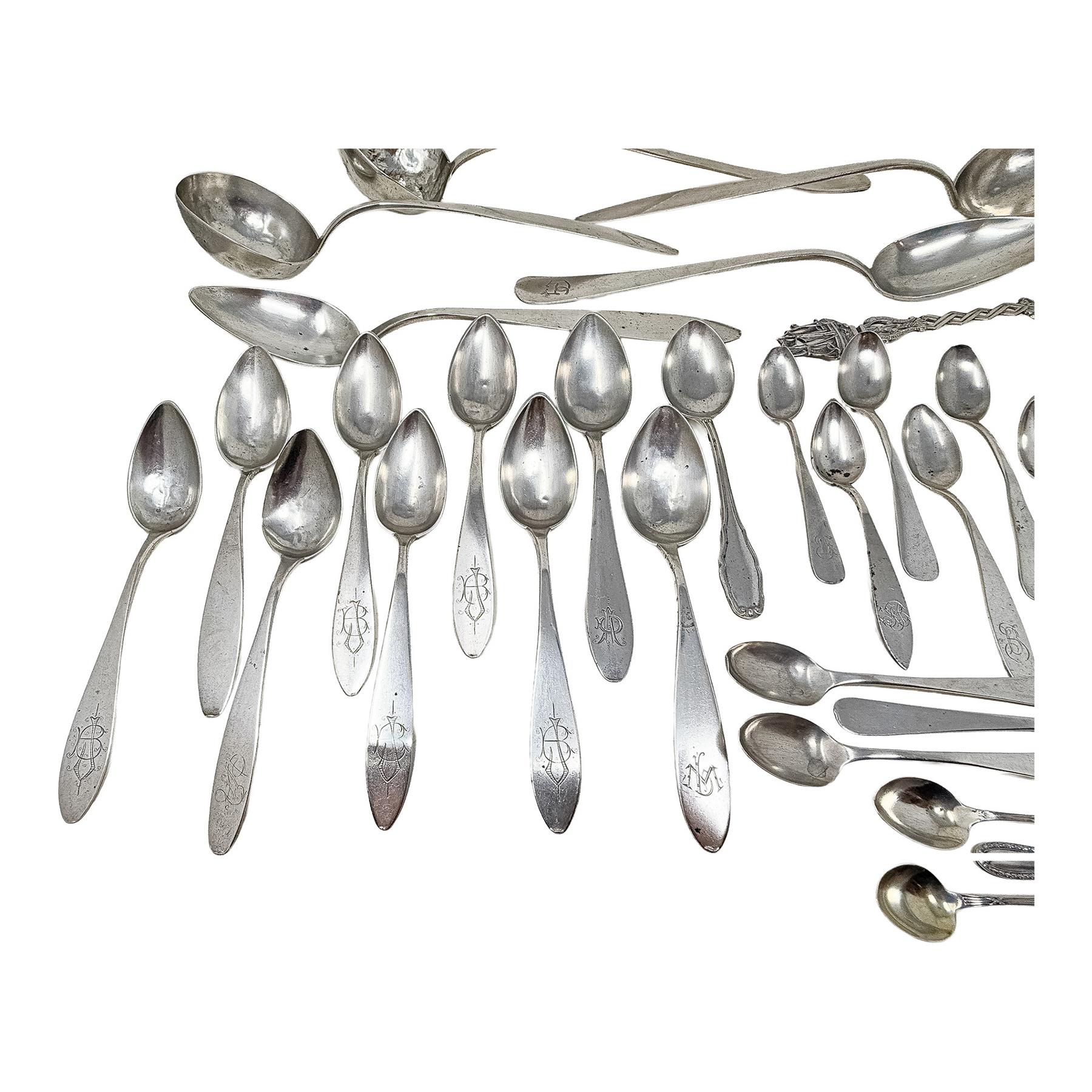 LOTE DE CUBIERTOS DE PLATA