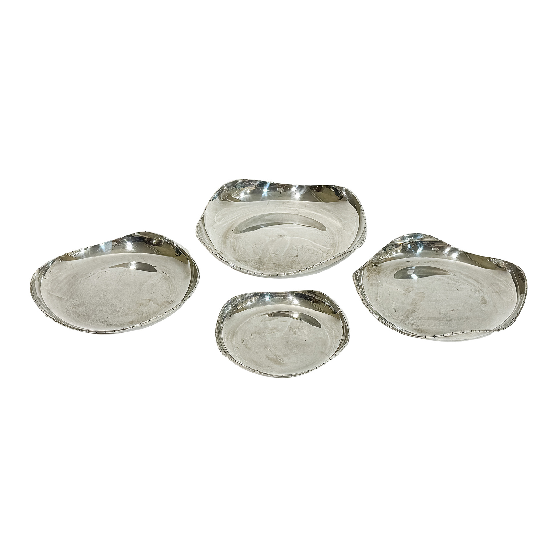 CUATRO PLATITOS DE PLATA DEL ÚLTIMO TERCIO SIGLO XX