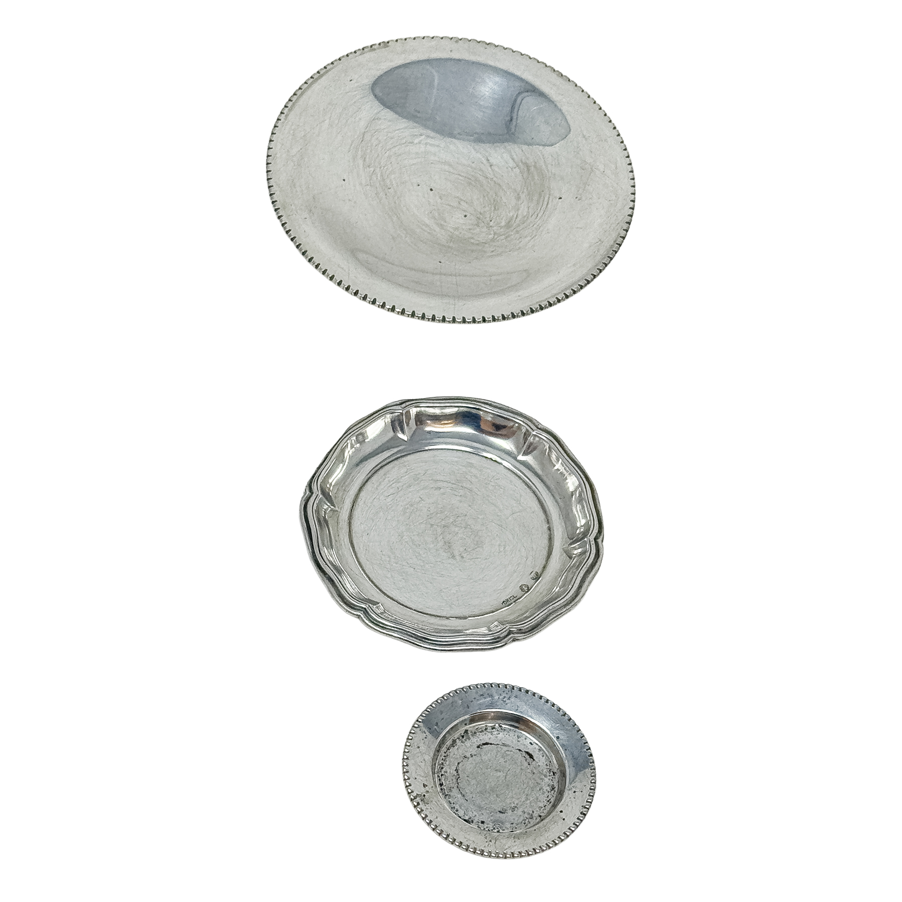 8 PLATITOS VARIADOS DE PLATA DE MEDIADOS DE SIGLO XX