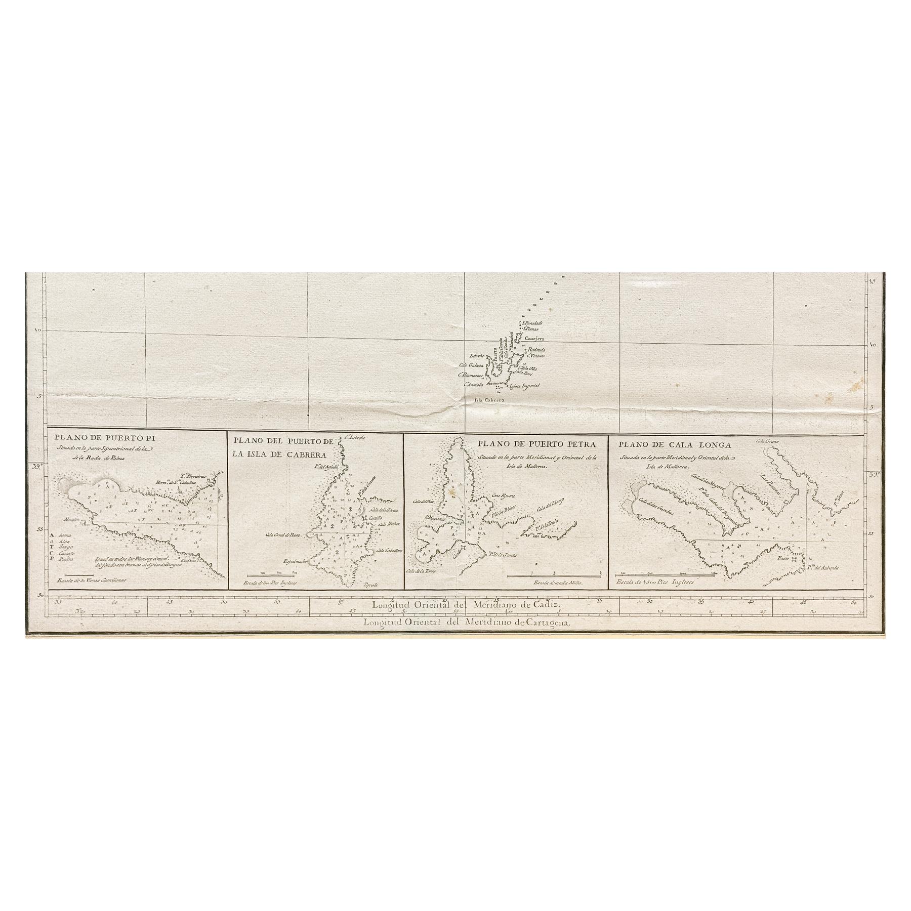 CARTA ESFÉRICA DE LA ISLA DE MALLORCA Y SUS ADYACENTES 1786