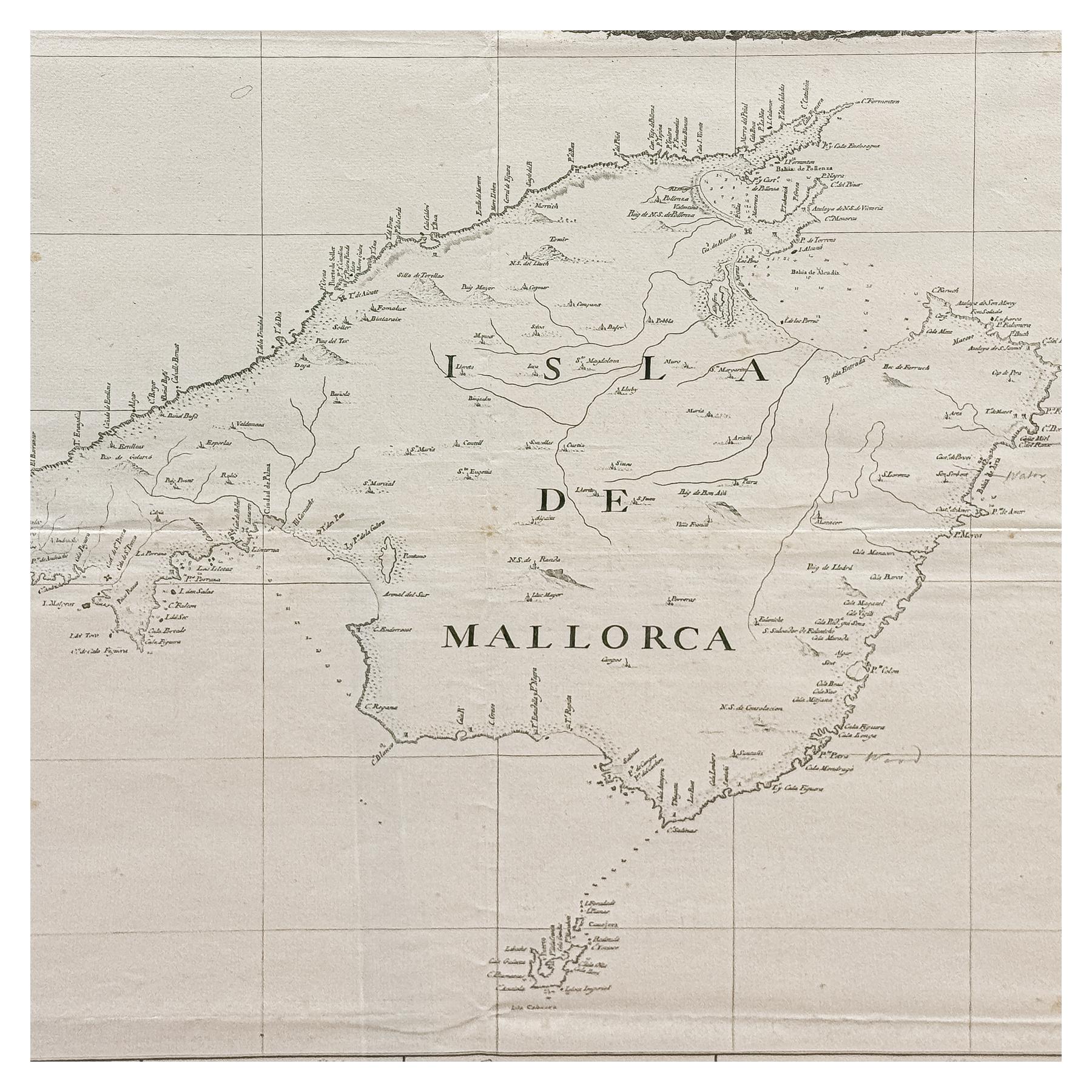 CARTA ESFÉRICA DE LA ISLA DE MALLORCA Y SUS ADYACENTES 1786