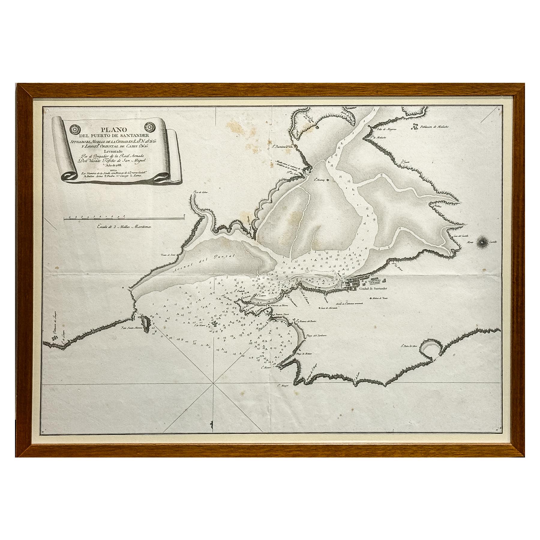 PLANO DEL PUERTO DE SANTANDER 1789