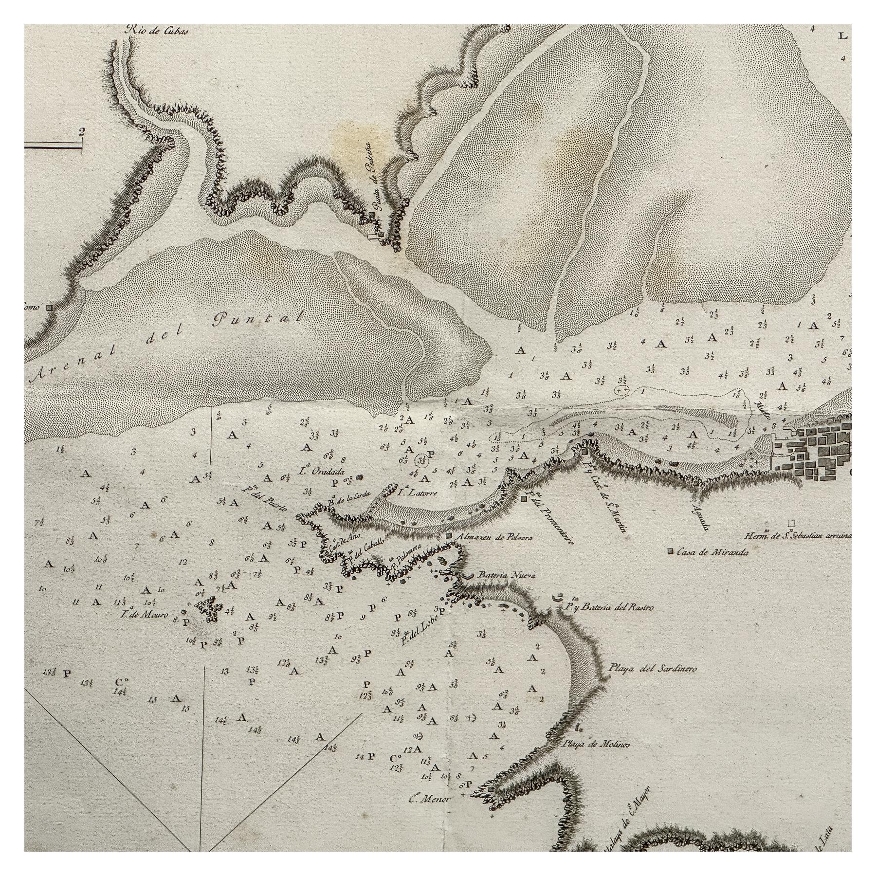 PLANO DEL PUERTO DE SANTANDER 1789