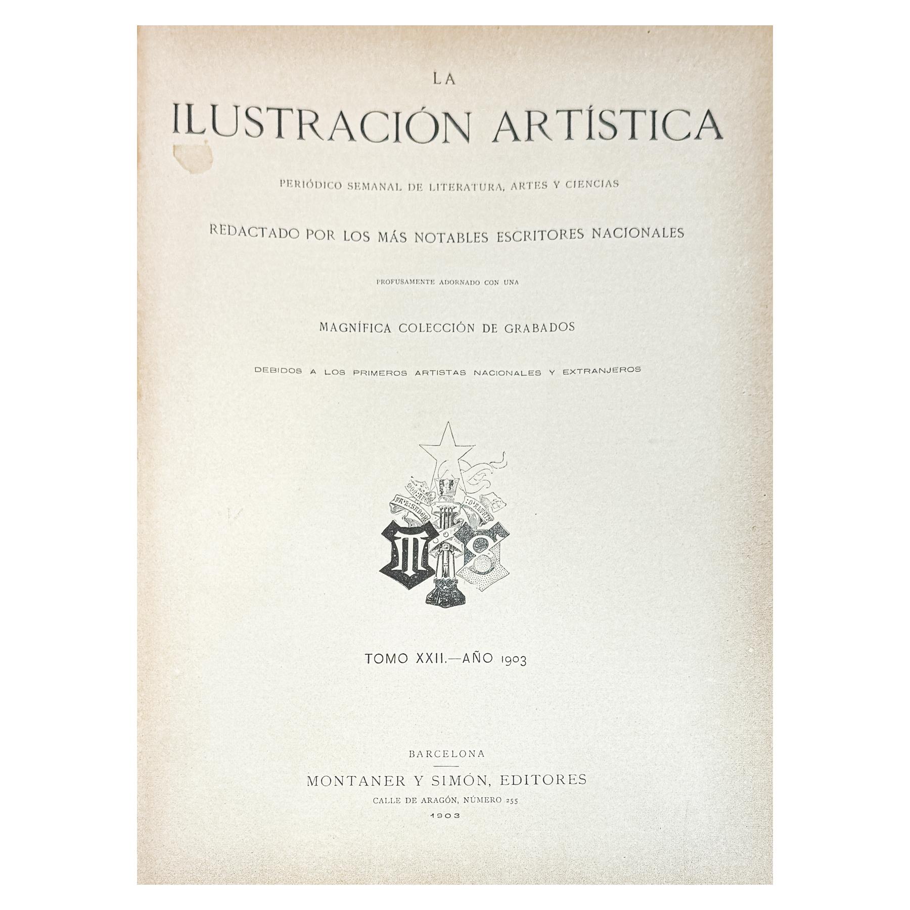 TRES TOMOS DE LA ILUSTRACIÓN ARTÍSTICA