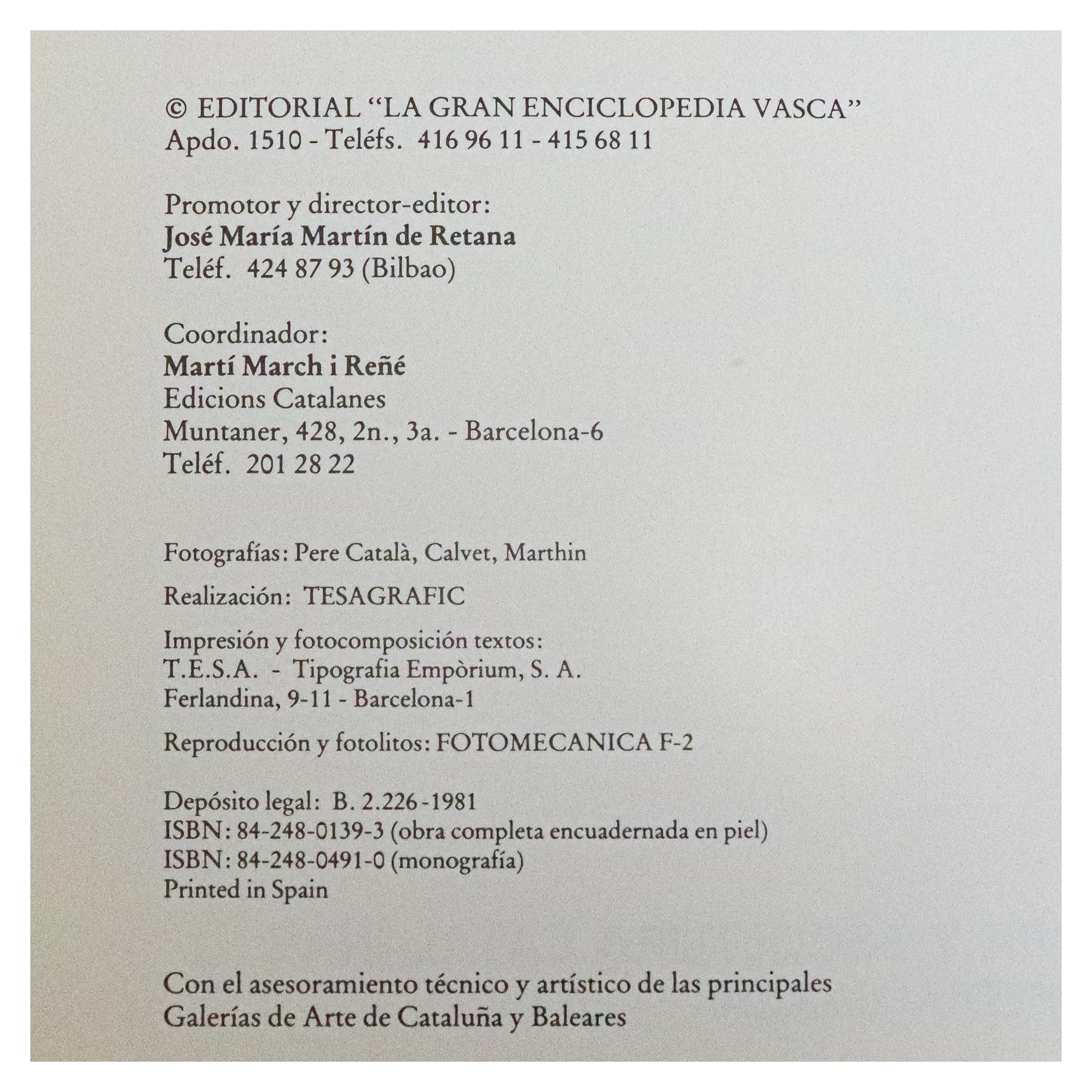 TRES MONOGRAFIAS DE ARTISTAS CATALANES