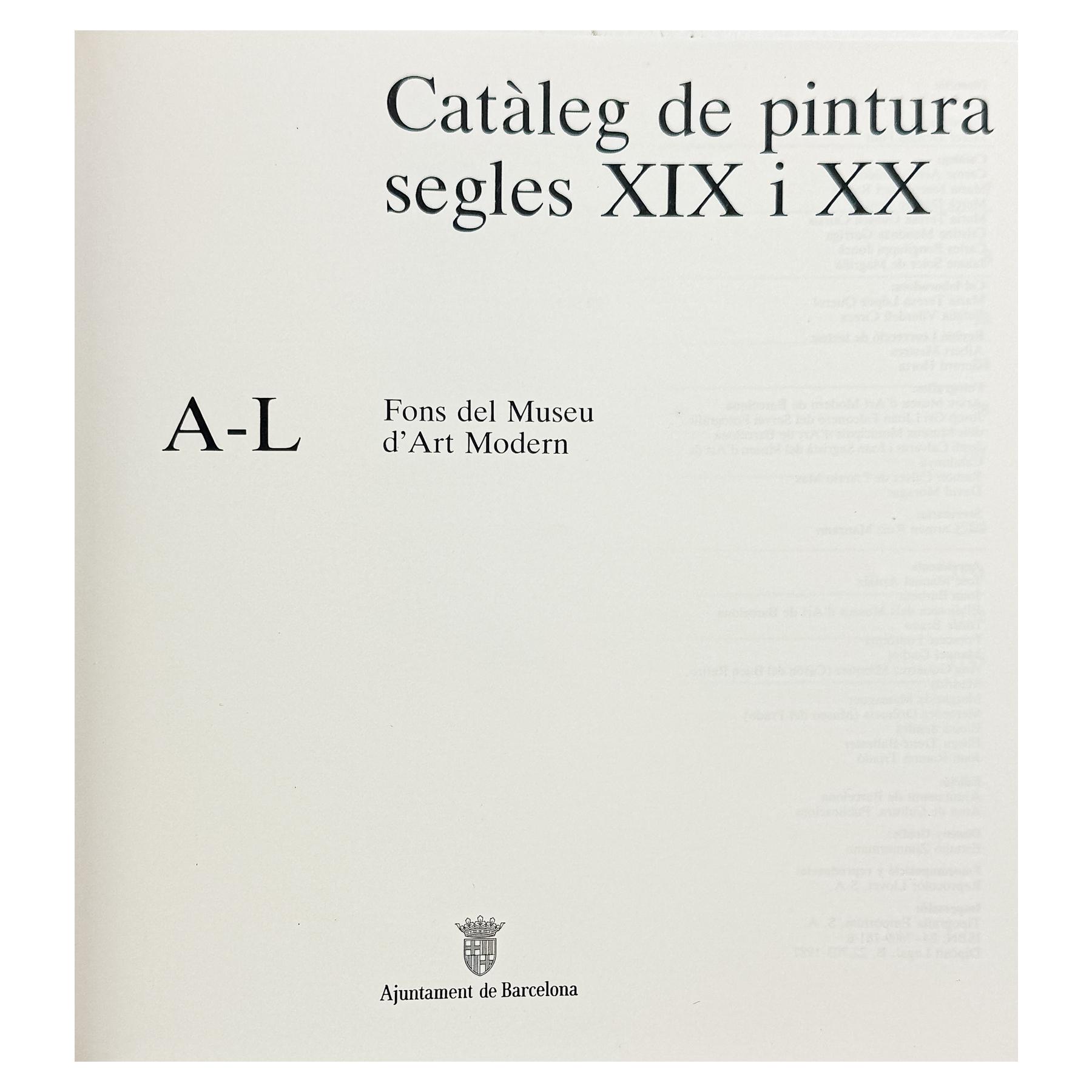 CATALEG DE PINTURA SEGLES XIX-XX