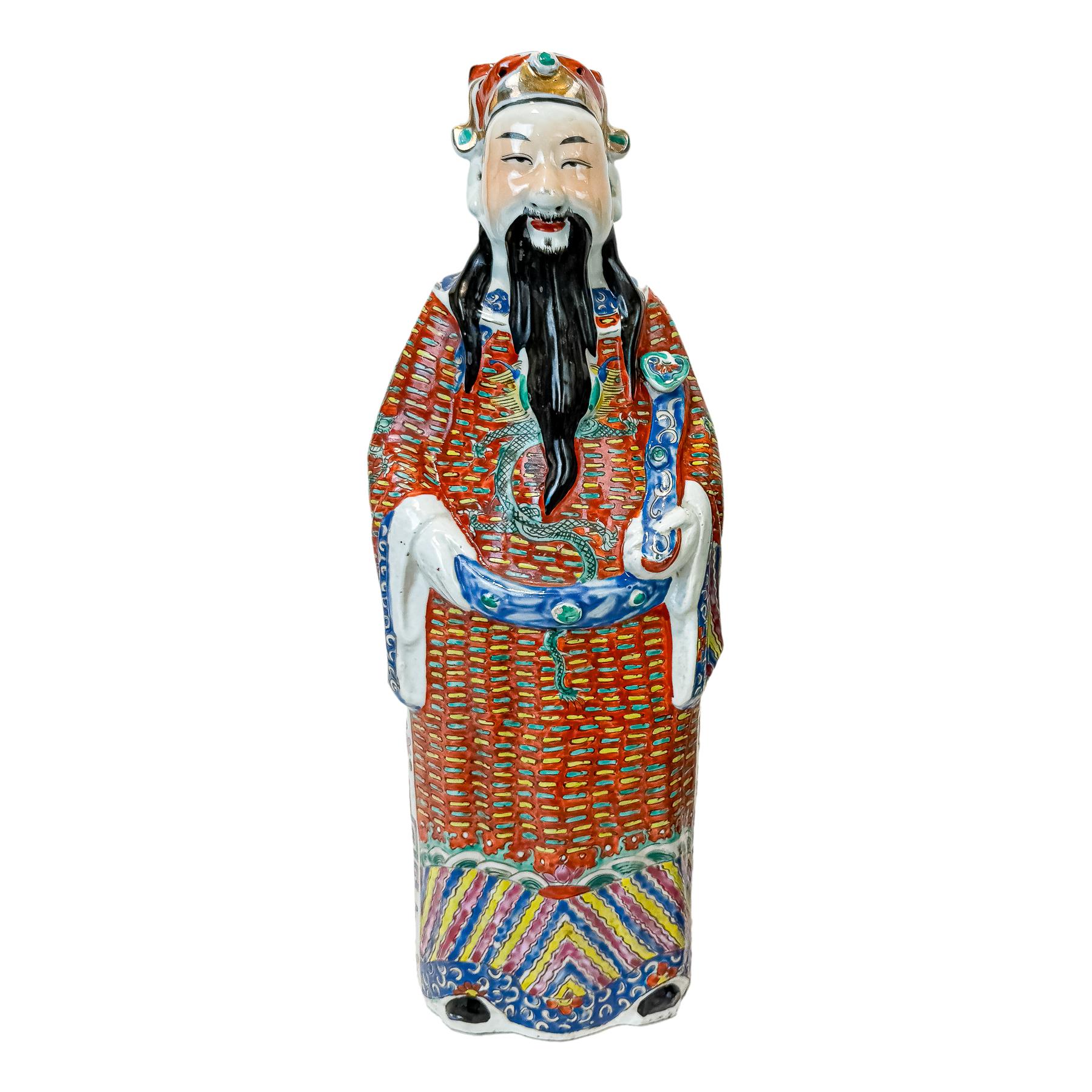 TRES FIGURAS DE PORCELANA CHINA DE LA SEGUNDA MITAD DE S. XX