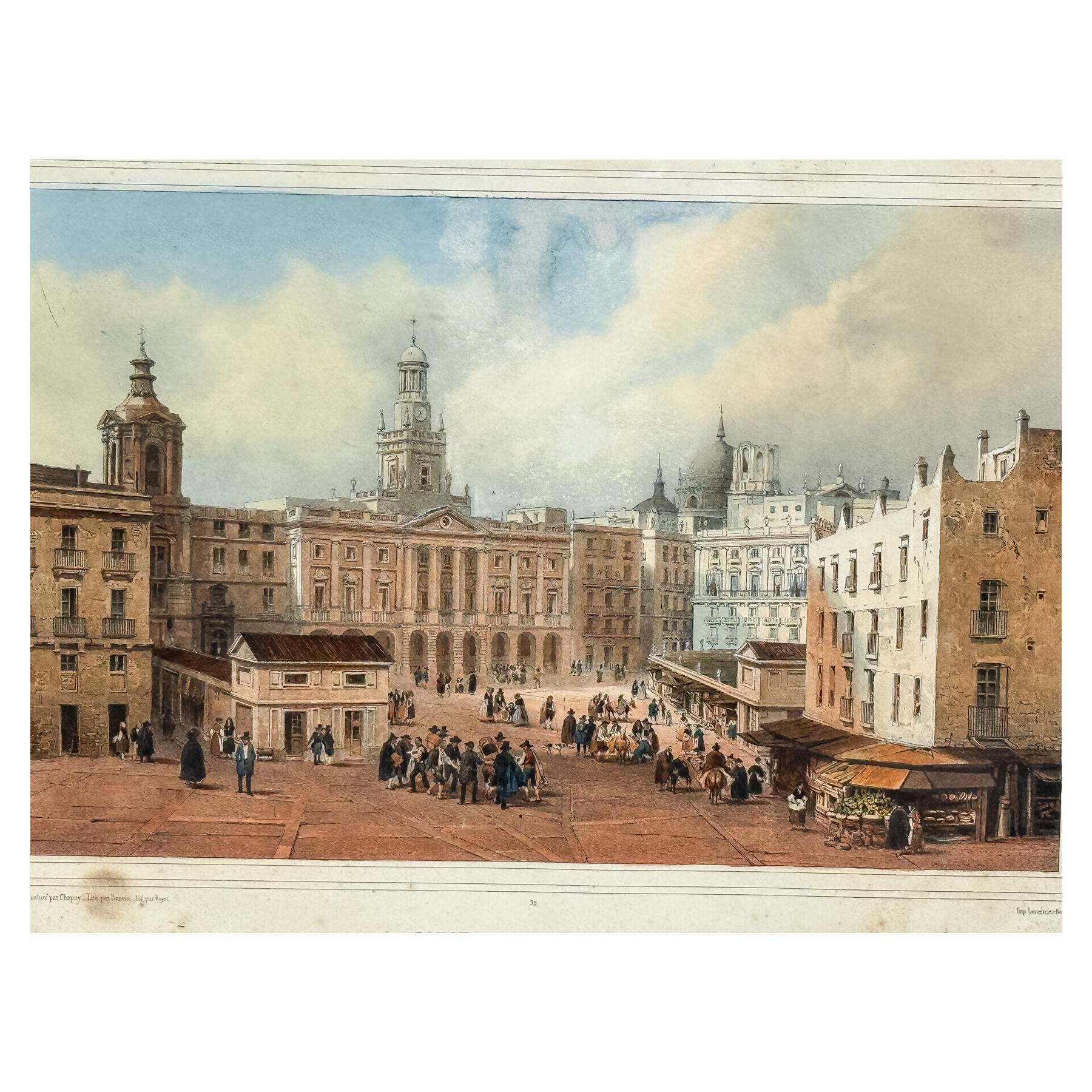 GRABADO DE CADIZ DEL SIGLO XIX