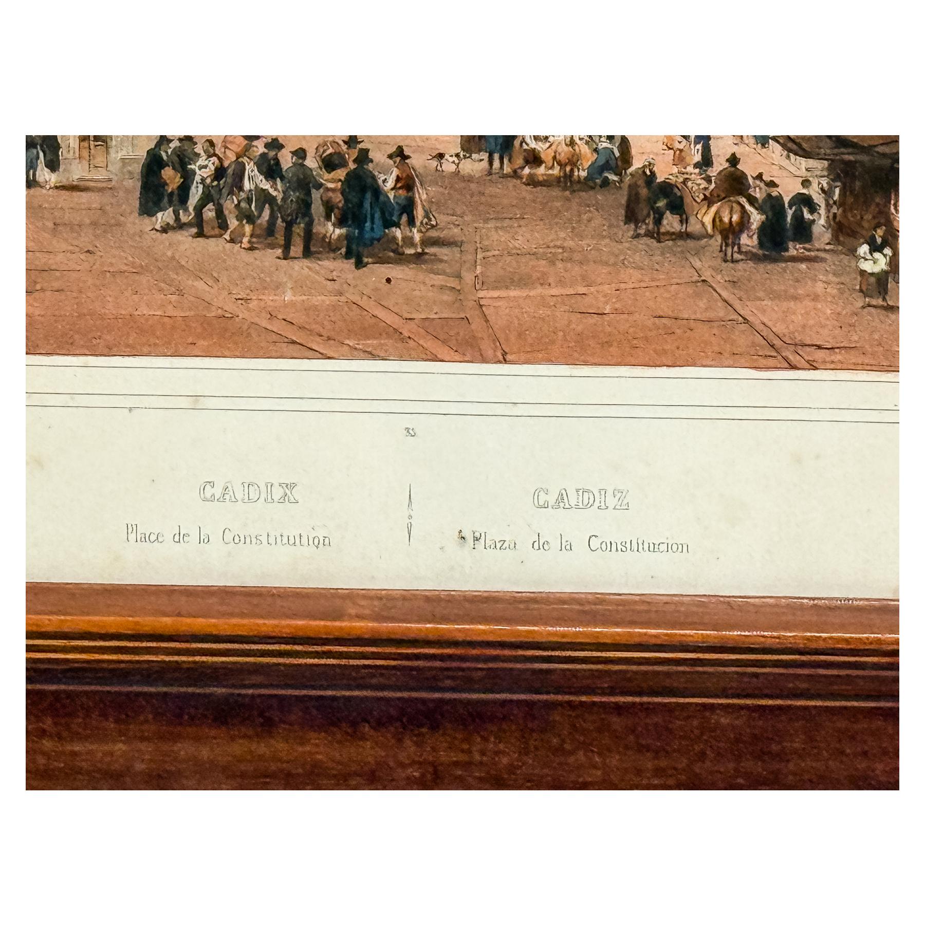 GRABADO DE CADIZ DEL SIGLO XIX