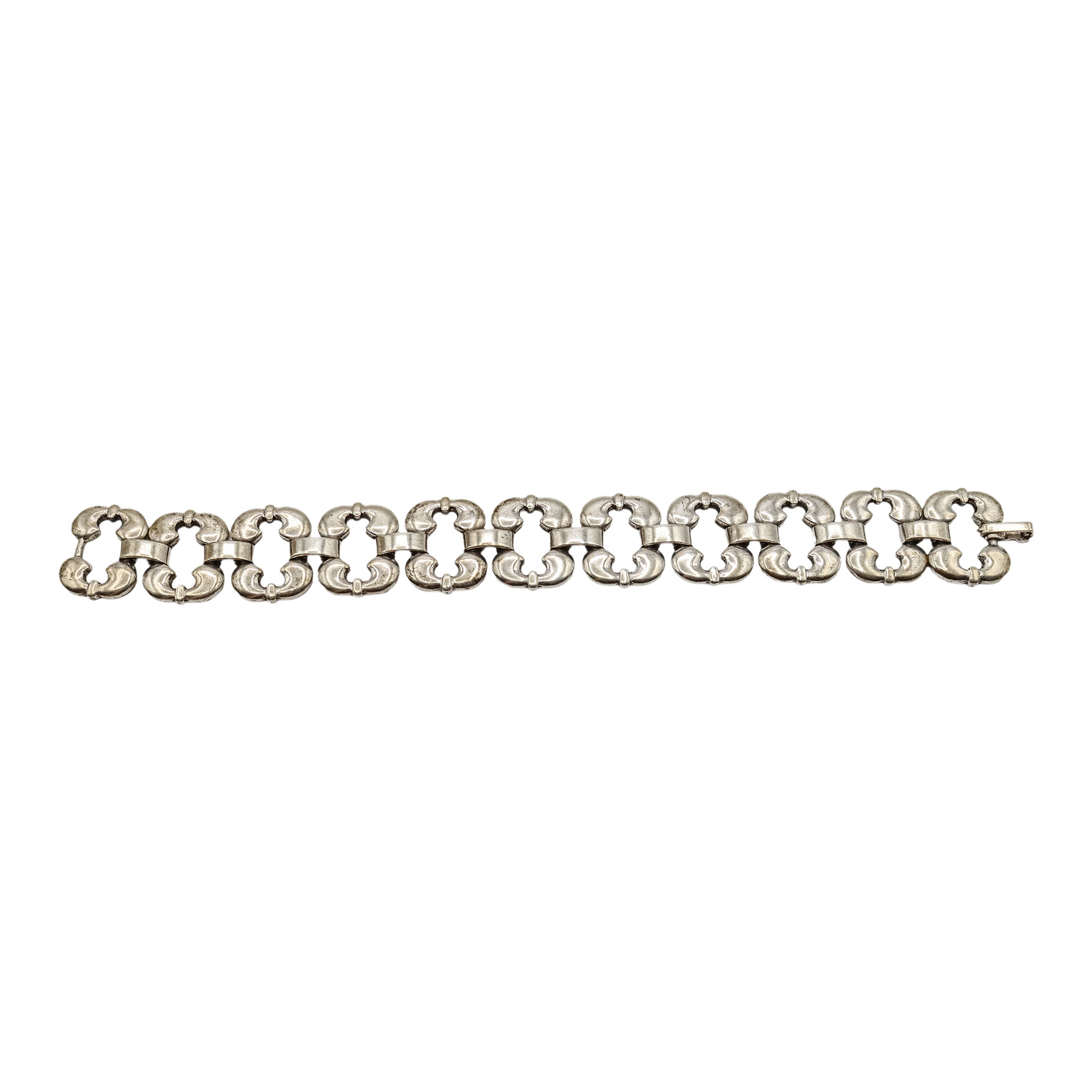 PULSERA DE PLATA DE MEDIADOS S.XX