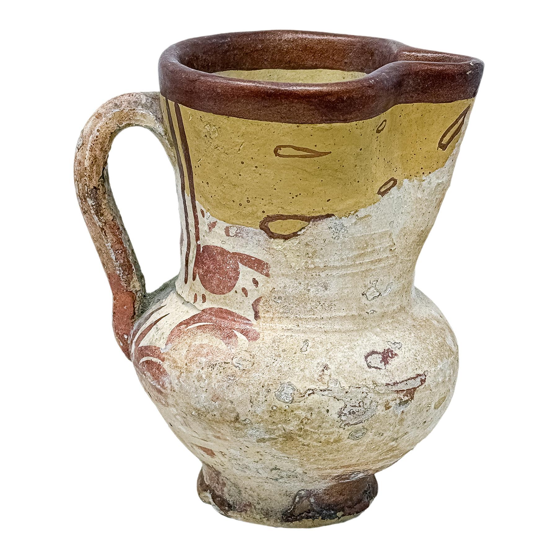 JARRA Y 2 ESCUDILLAS DE OREJAS CERÁMICA REFLEJOS S. XVI-XVII