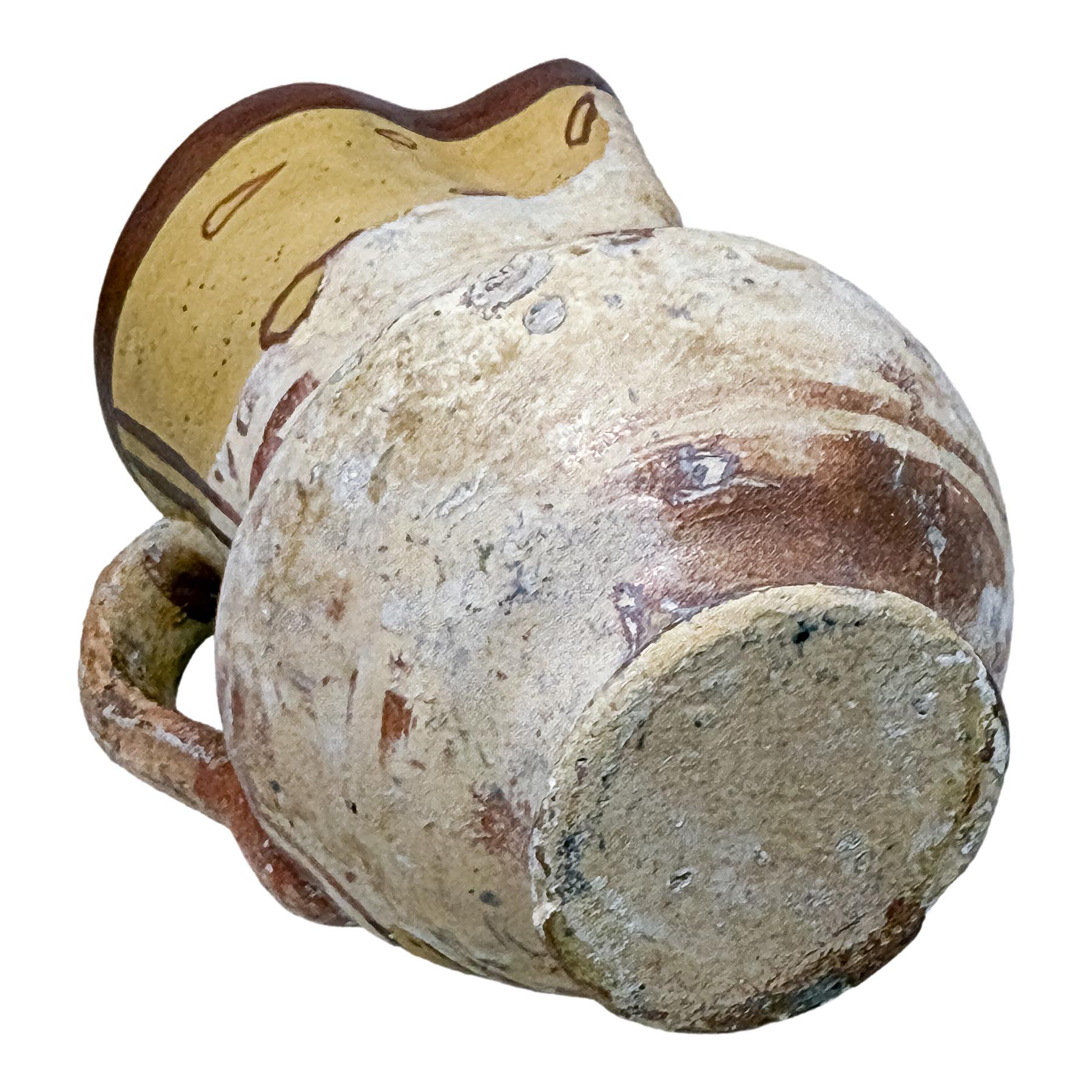JARRA Y 2 ESCUDILLAS DE OREJAS CERÁMICA REFLEJOS S. XVI-XVII
