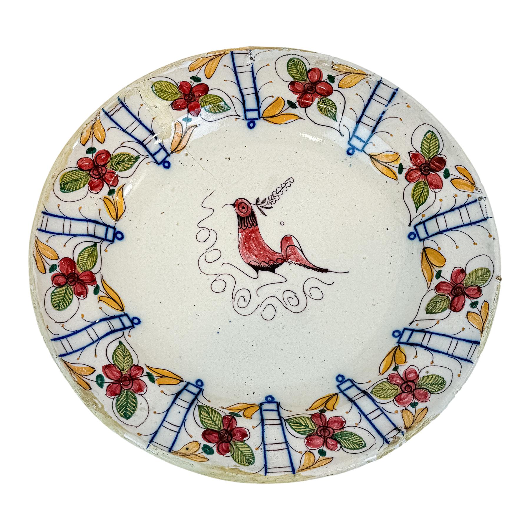 PLATO DE PORCELANA DE MANISES DE FINALES DEL S. XIX