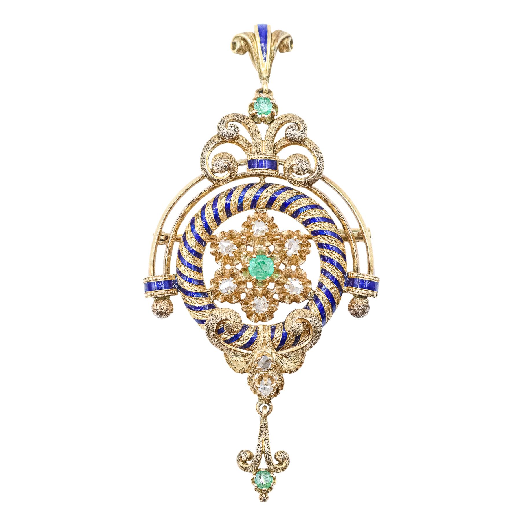COLGANTE BROCHE DEL S.XIX