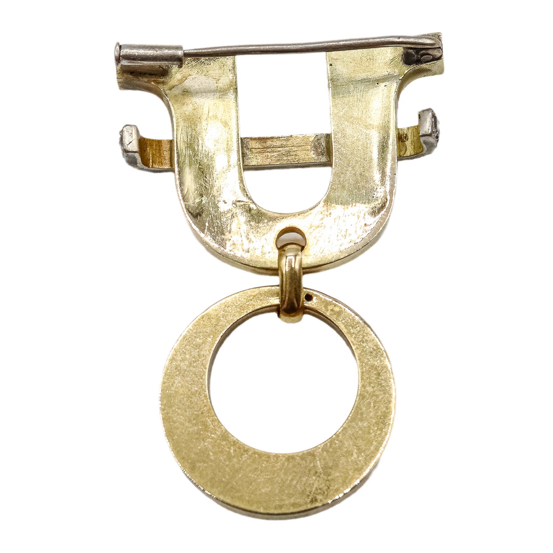 BROCHE CON DIAMANTES DE LOS AÑOS 40